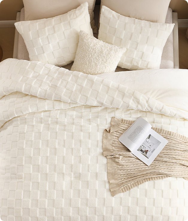 Litanika King Size Comforter Set, 3 Pieces Lightweight Solid King