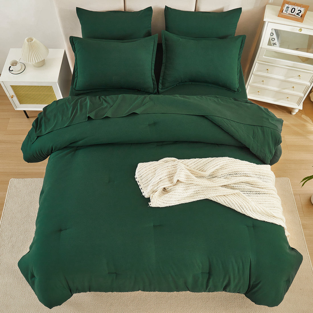 Litanika Lightweight Solid Down Alternative 7 Pieces  Bedding Comforters Sets