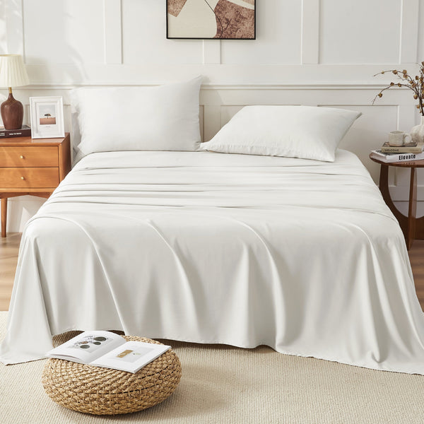 Litanika bamboo viscose silky soft bedding sheets set with smooth, breathable fabric and elegant design.