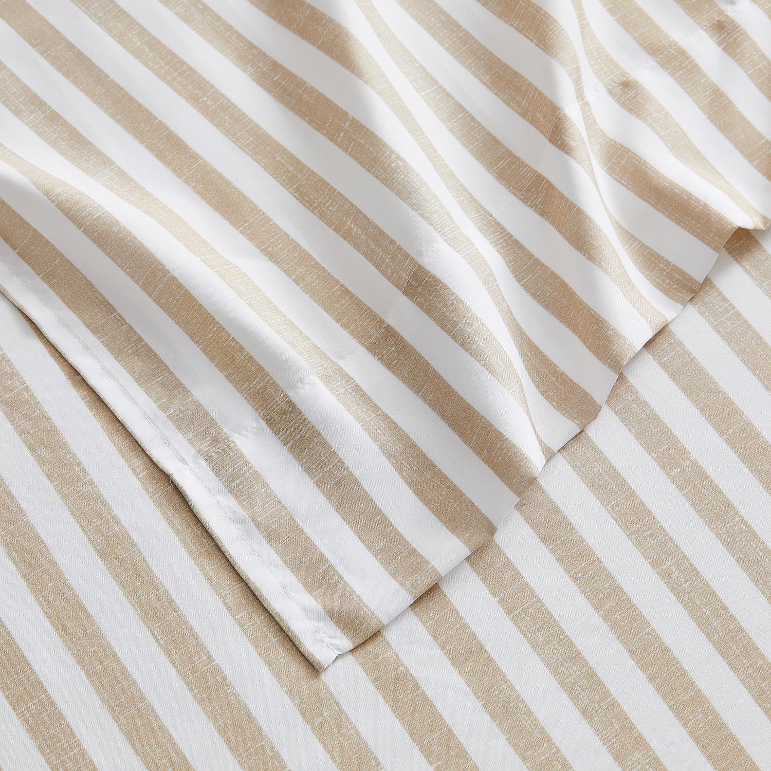 Litanika Striped Queen Size Sheet Set-Deep Pocket Fitted Sheet, Soft, Breathable, Wrinkle & Fade Resistant - 4 Piece