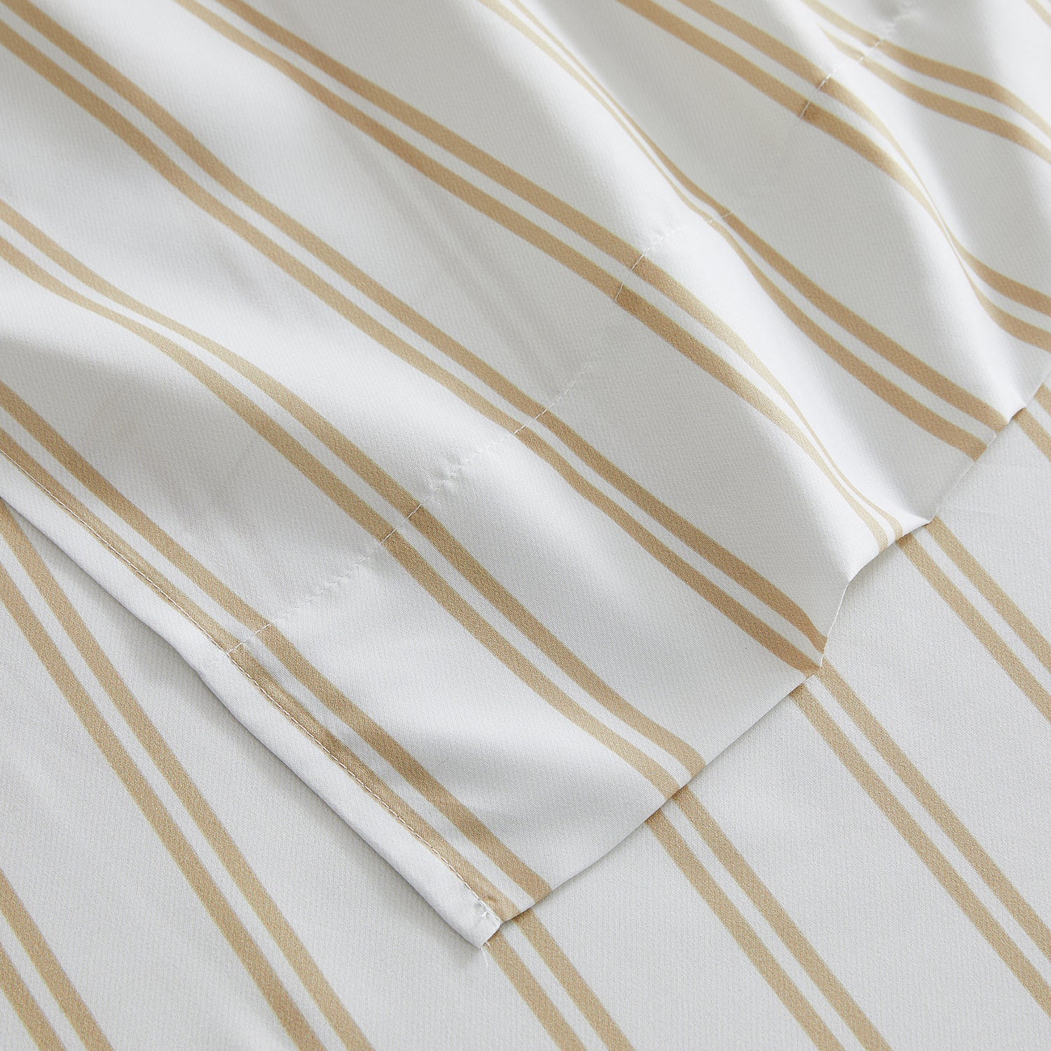 Litanika Striped Queen Size Sheet Set-Deep Pocket Fitted Sheet, Soft, Breathable, Wrinkle & Fade Resistant - 4 Piece