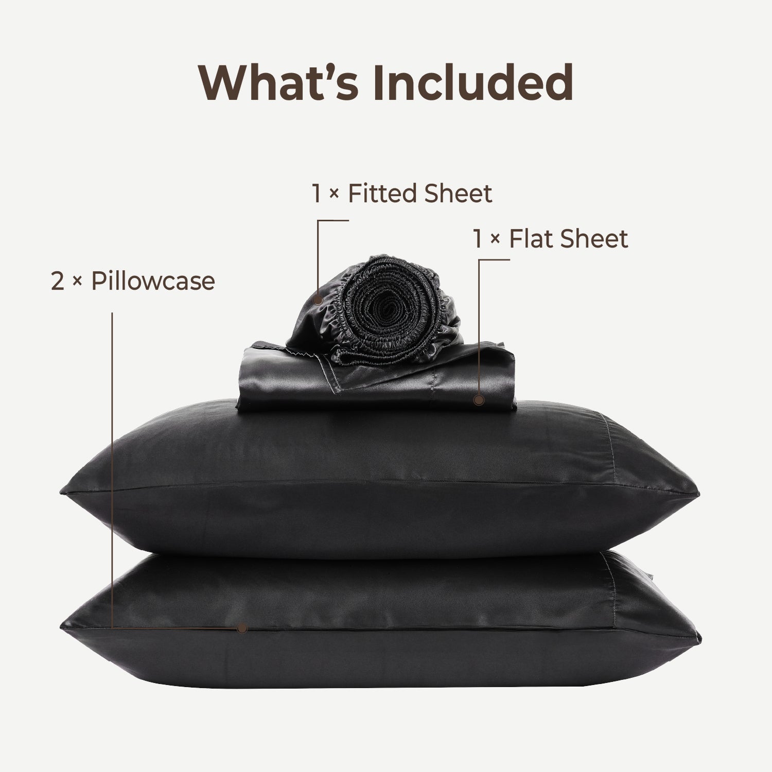 Luxury Satin Solid 4-Piece Sheet Set