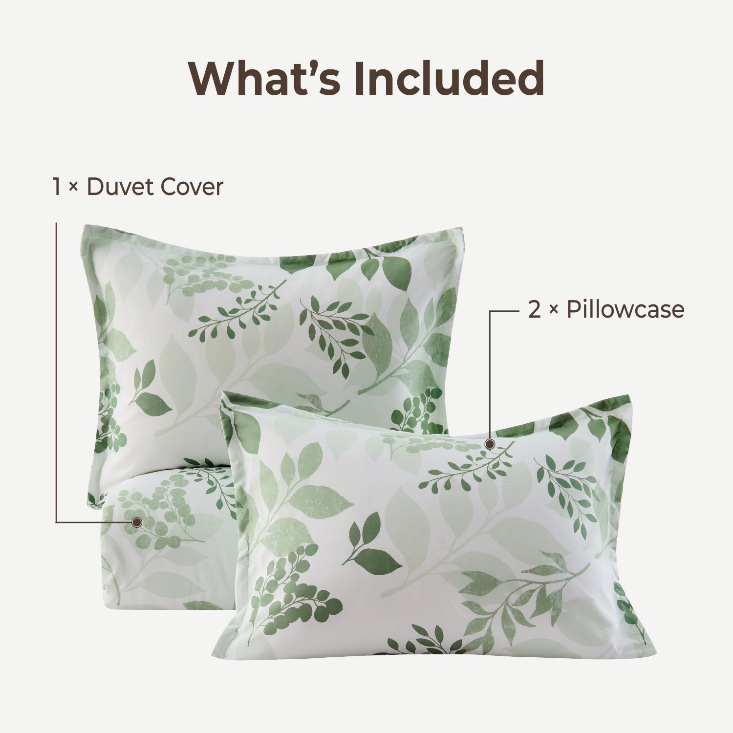 Premium Smooth Floral 3-Piece Duvet Cover Set