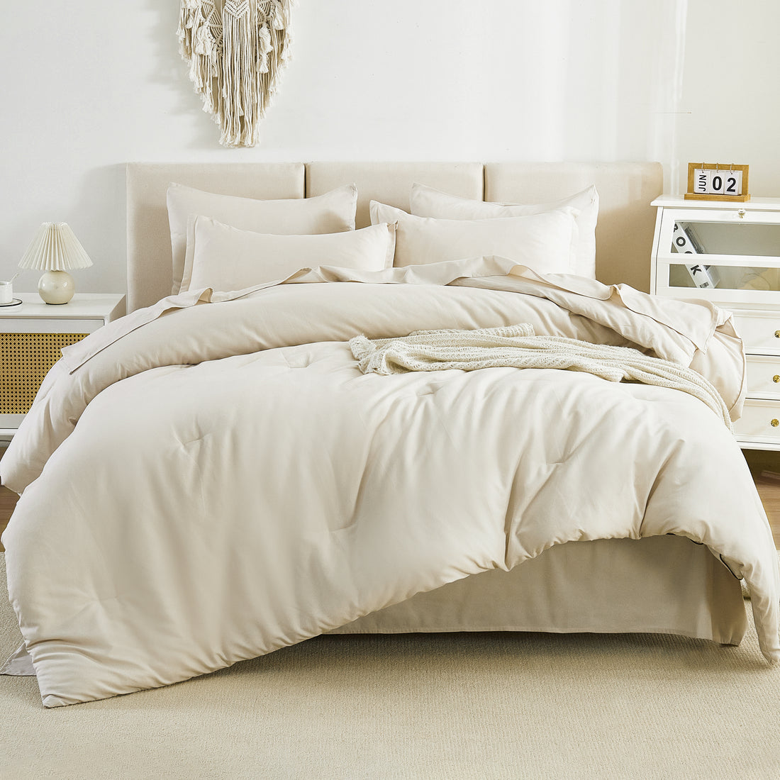 Litanika Lightweight Solid Down Alternative 7 Pieces  Bedding Comforters Sets