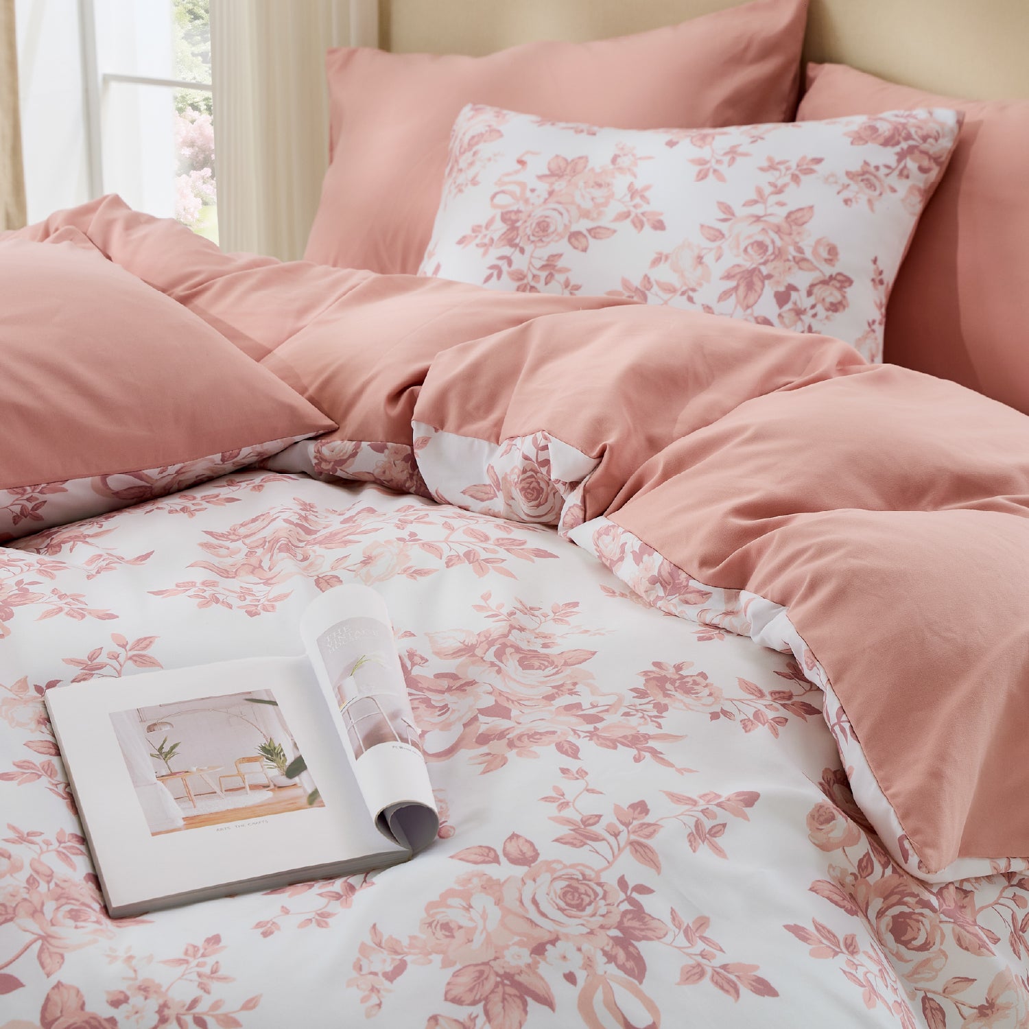 Premium Smooth Floral 3-Piece Duvet Cover Set