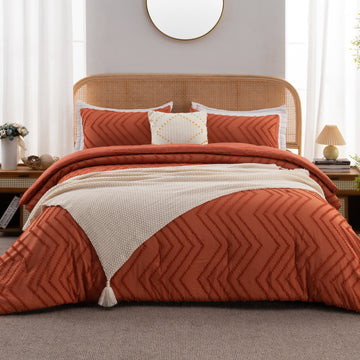 Litanika Lightweight Tufted Down Alternative Comforter Fluffy Bed 3 Pieces Set Gift Choice