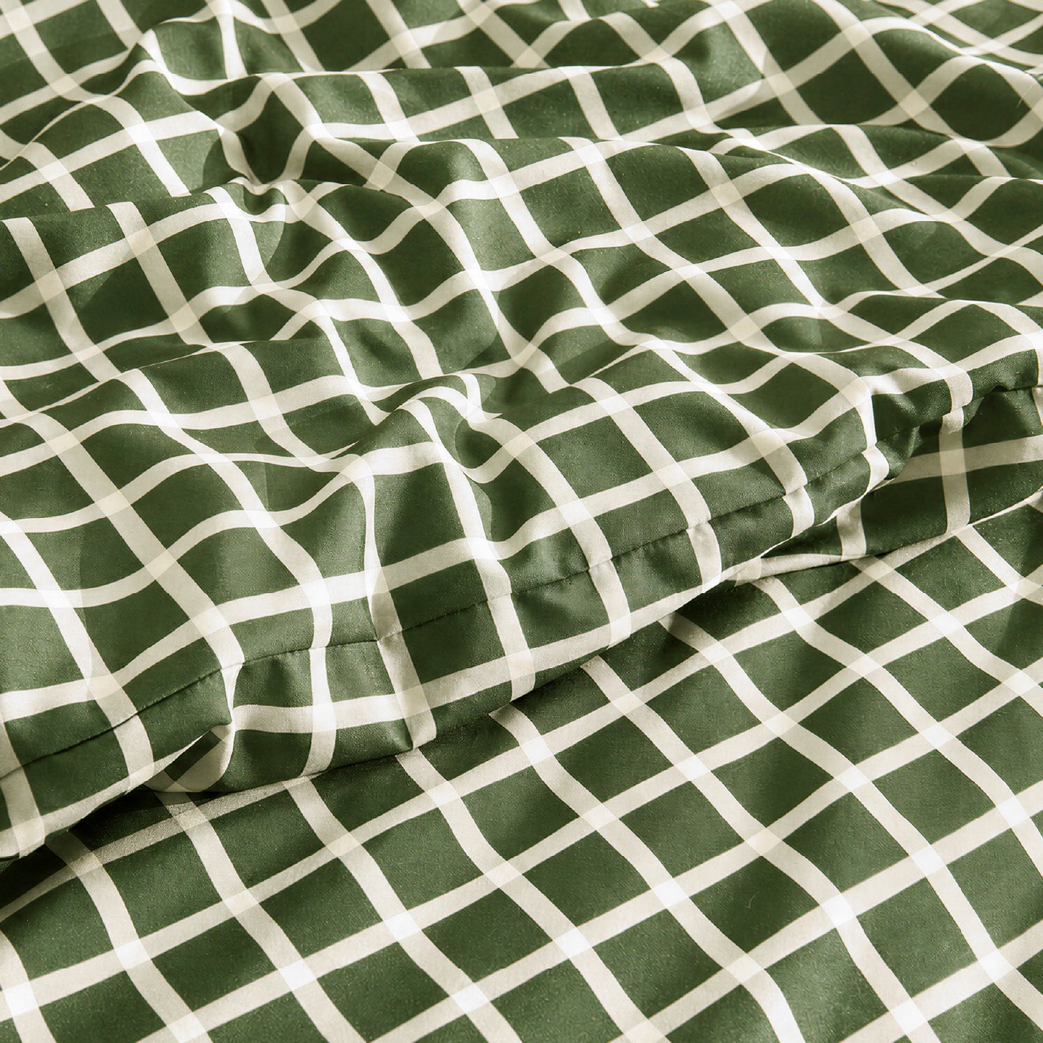 Windowpane Plaid 3-Piece Duvet Cover Set