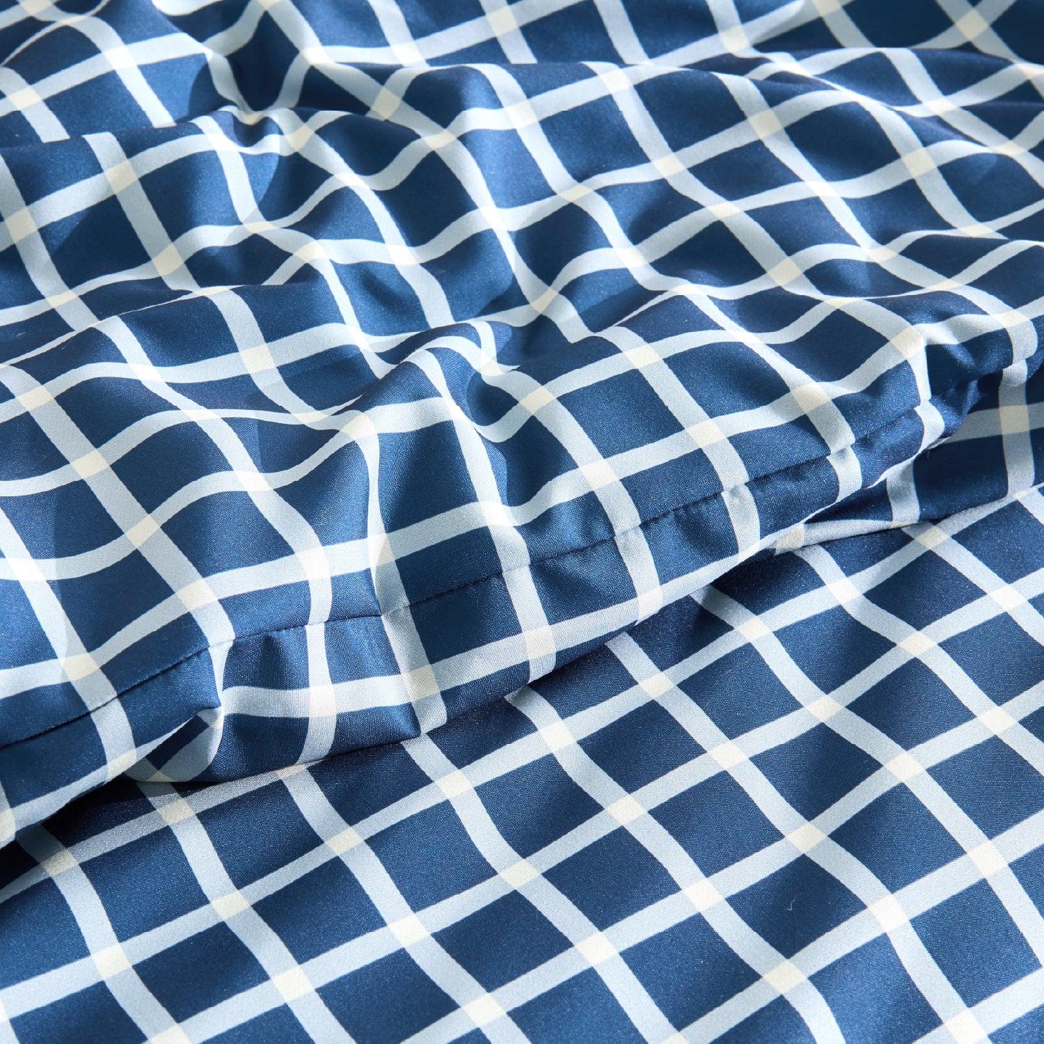 Windowpane Plaid 3-Piece Duvet Cover Set