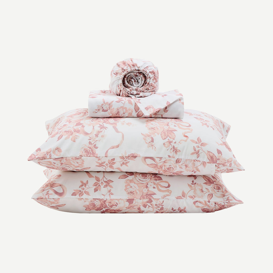 Litanika botanical floral 4-piece sheet set with floral pattern, soft bedding for a stylish bedroom.
