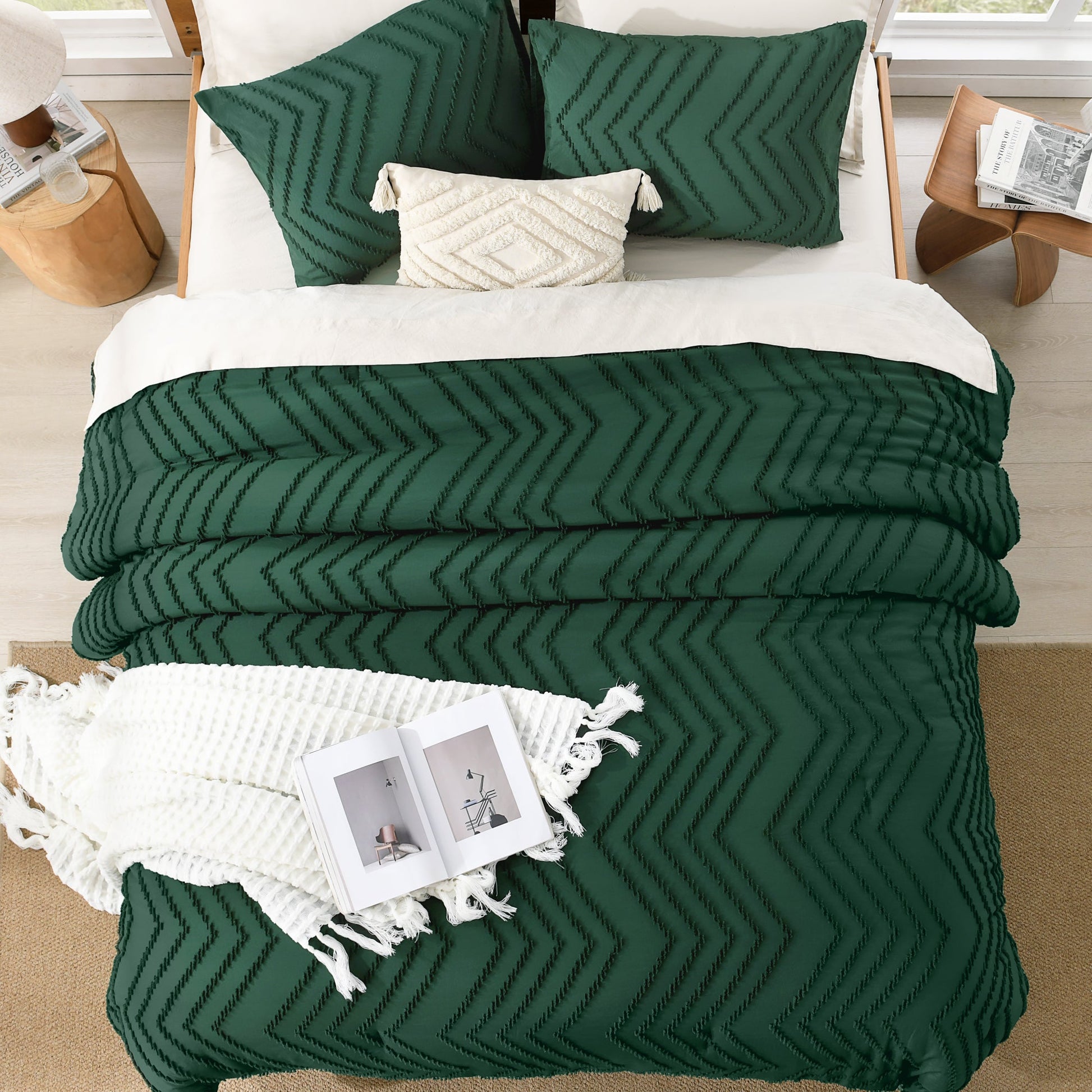 Cozy Bedding 3 Pieces Chevron Comforter Set - LITANIKA