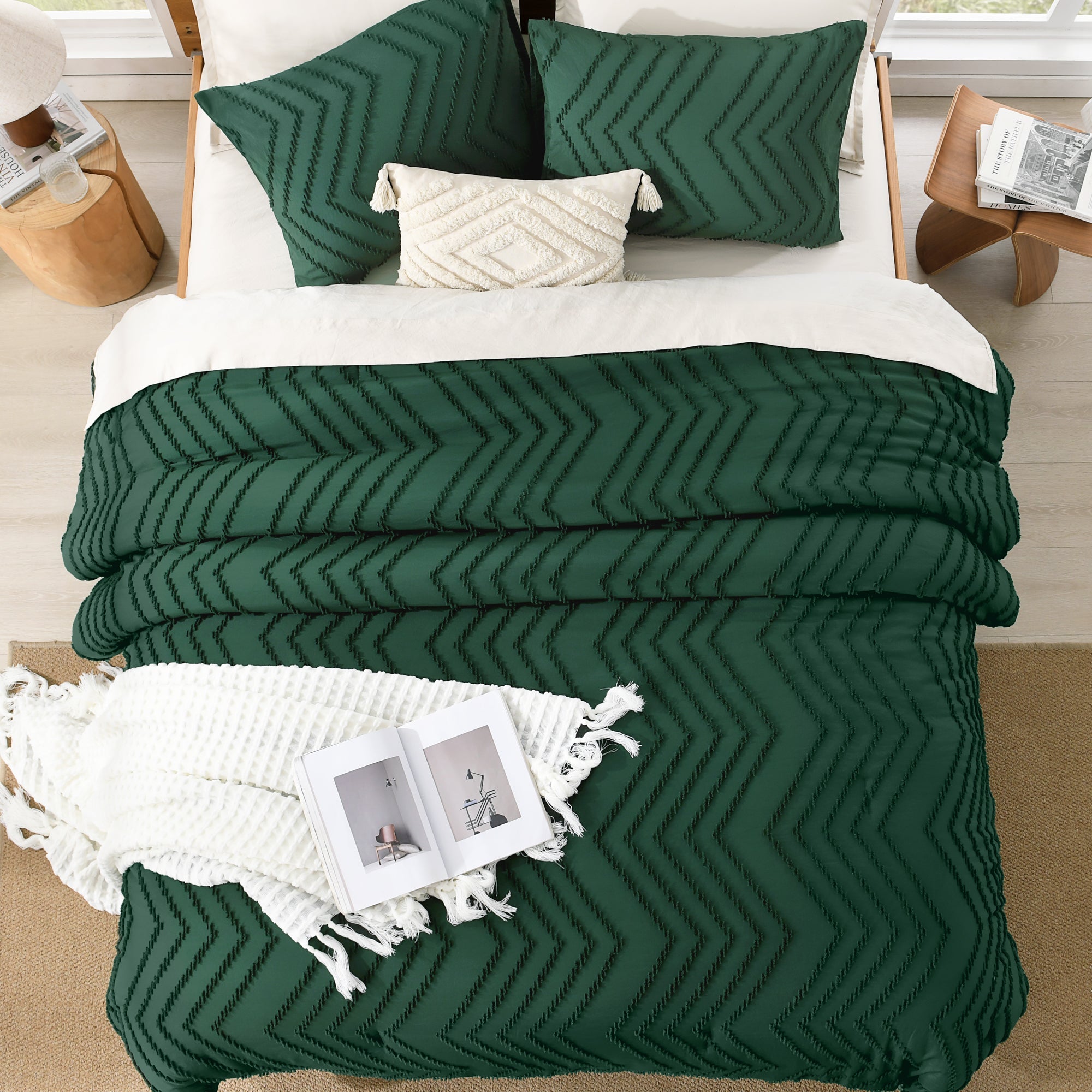 Cozy Bedding 3 Pieces Chevron Comforter Set - LITANIKA
