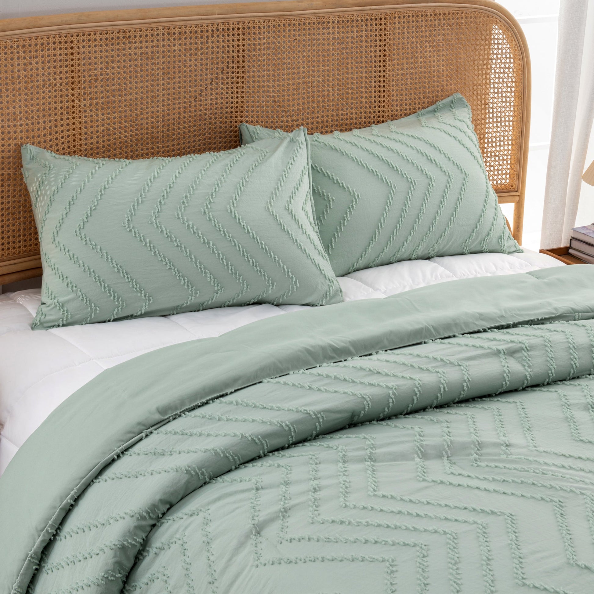 Cozy Bedding 3 Pieces Chevron Comforter Set - LITANIKA