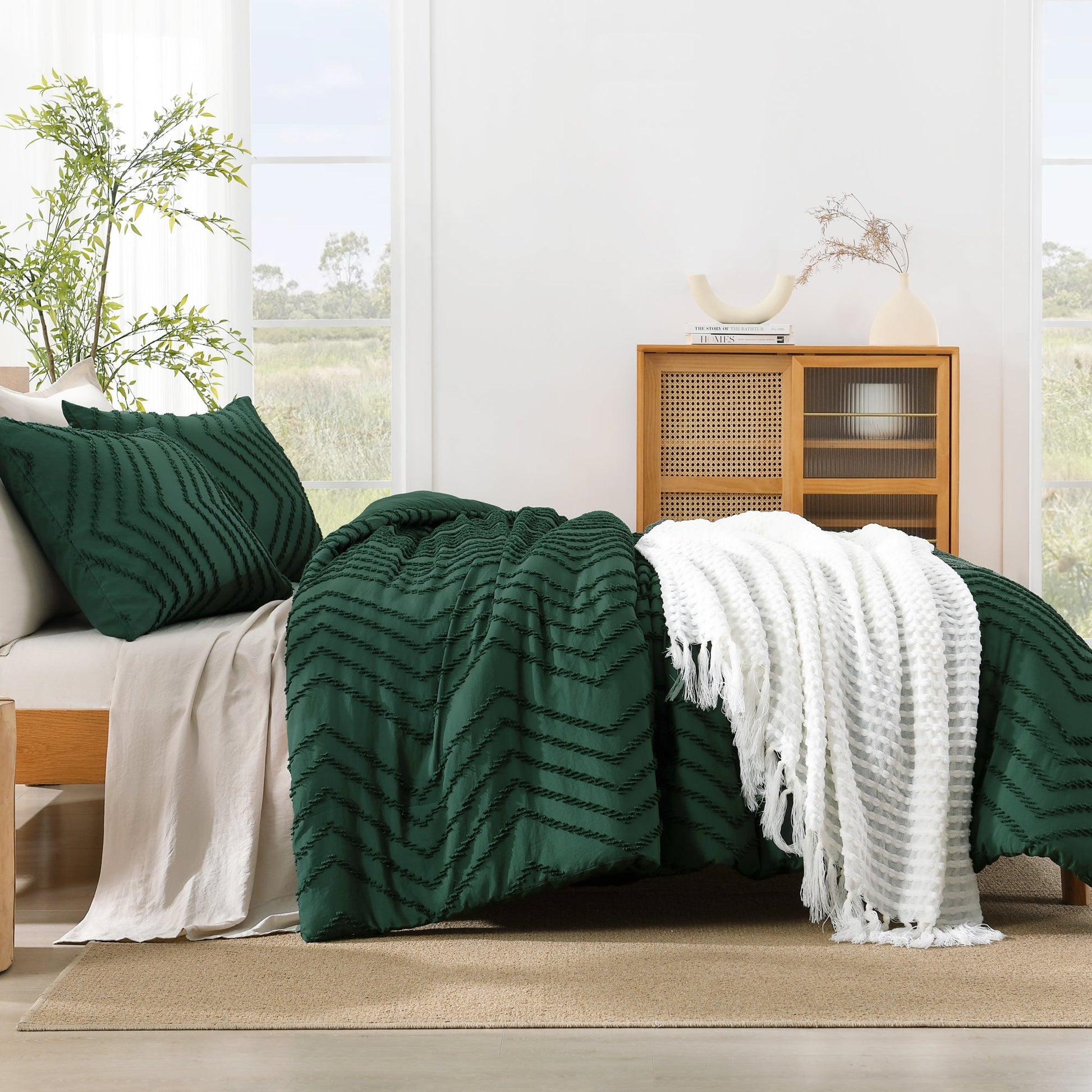 Cozy Bedding 3 Pieces Chevron Comforter Set - LITANIKA