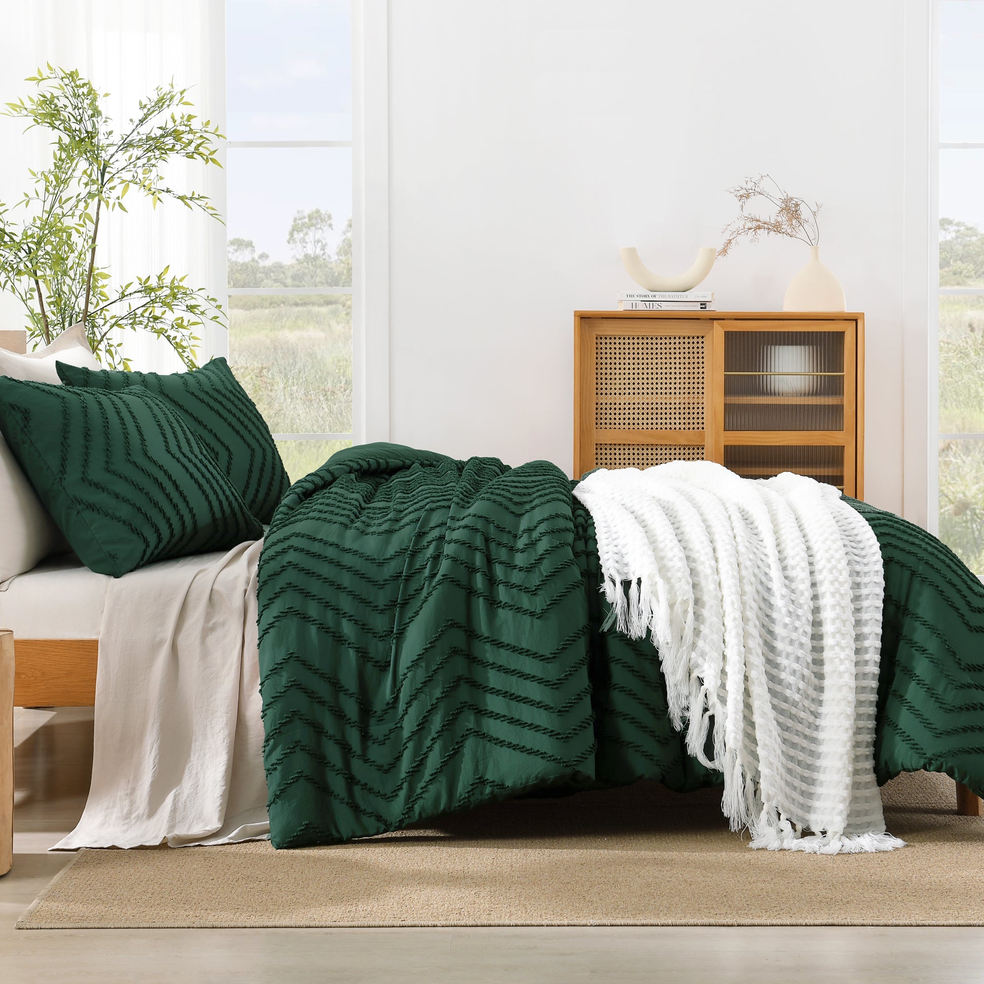 Cozy Bedding 3 Pieces Chevron Comforter Set - LITANIKA