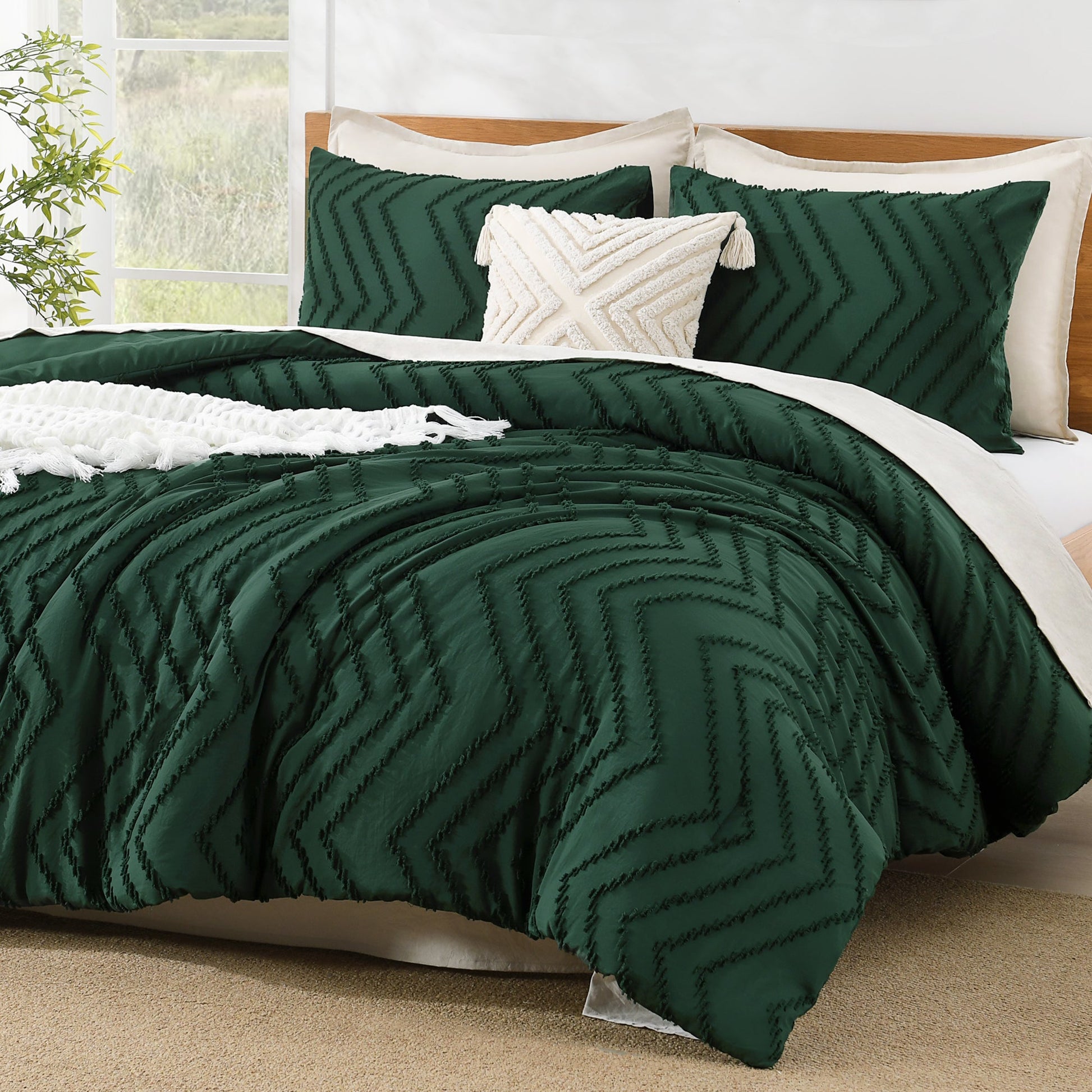 Cozy Bedding 3 Pieces Chevron Comforter Set - LITANIKA