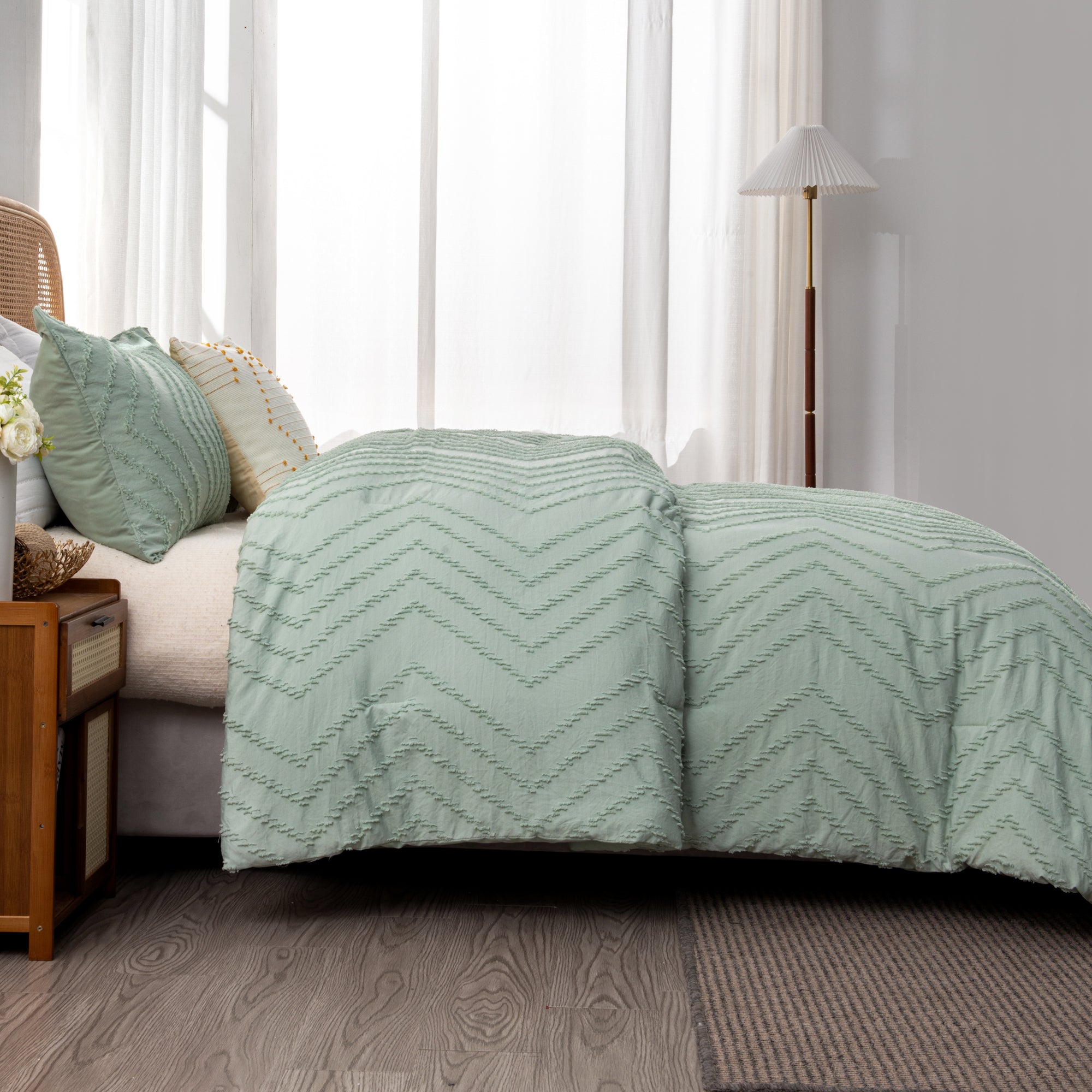 Cozy Bedding 3 Pieces Chevron Comforter Set - LITANIKA