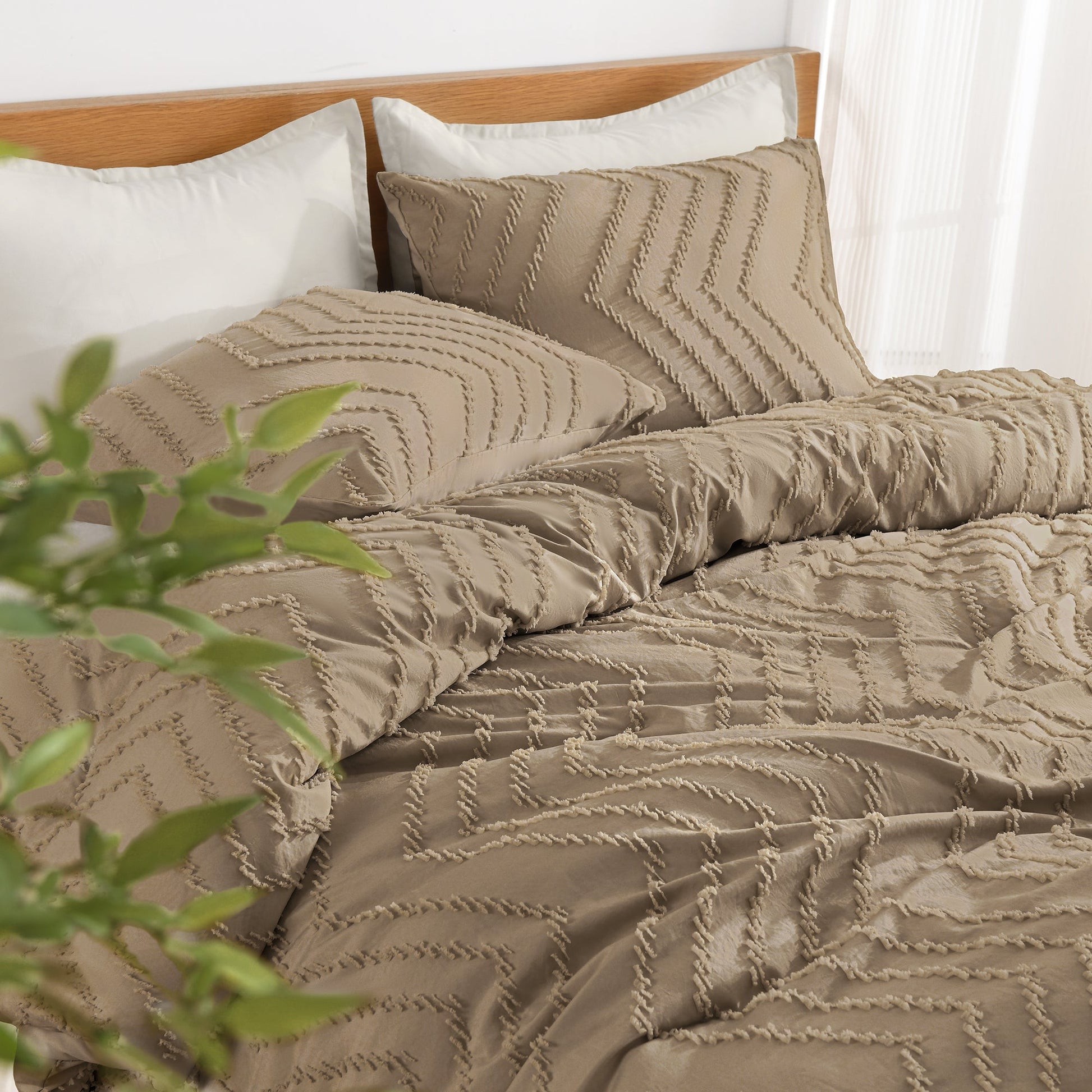 Cozy Bedding 3 Pieces Chevron Comforter Set - LITANIKA