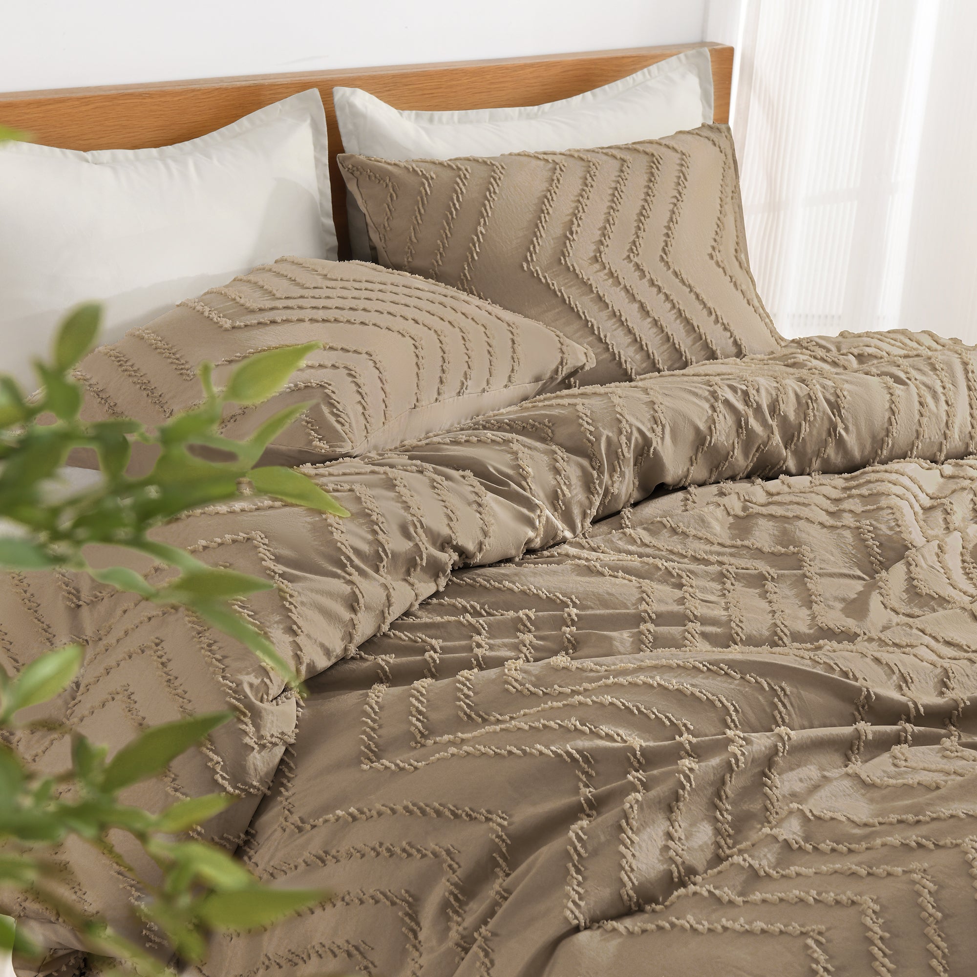 Cozy Bedding 3 Pieces Chevron Comforter Set - LITANIKA