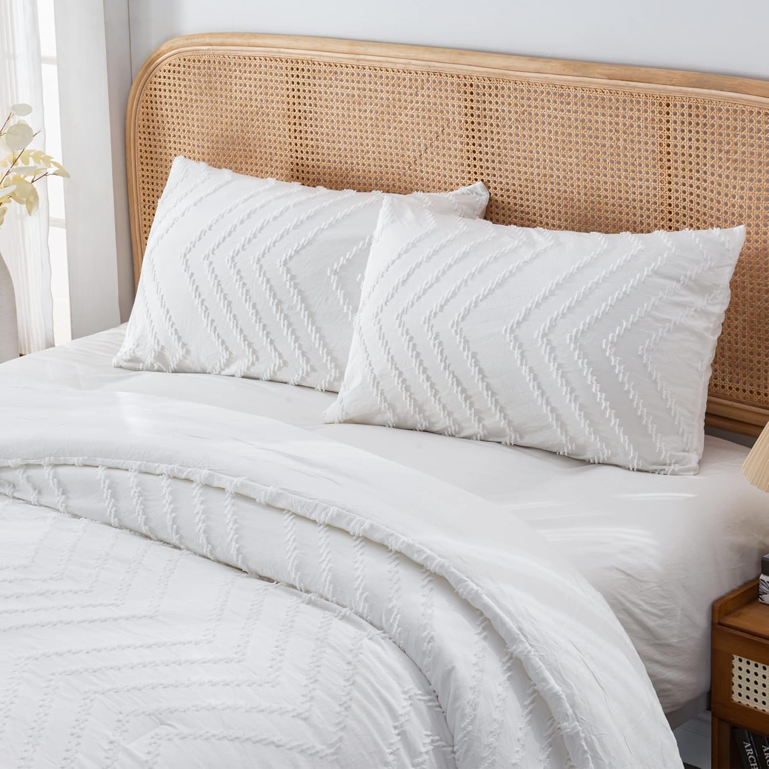 Litanika Cozy Bedding 3-Piece Chevron Comforter Set with matching pillow shams and decorative bedding for a stylish bedroom look.