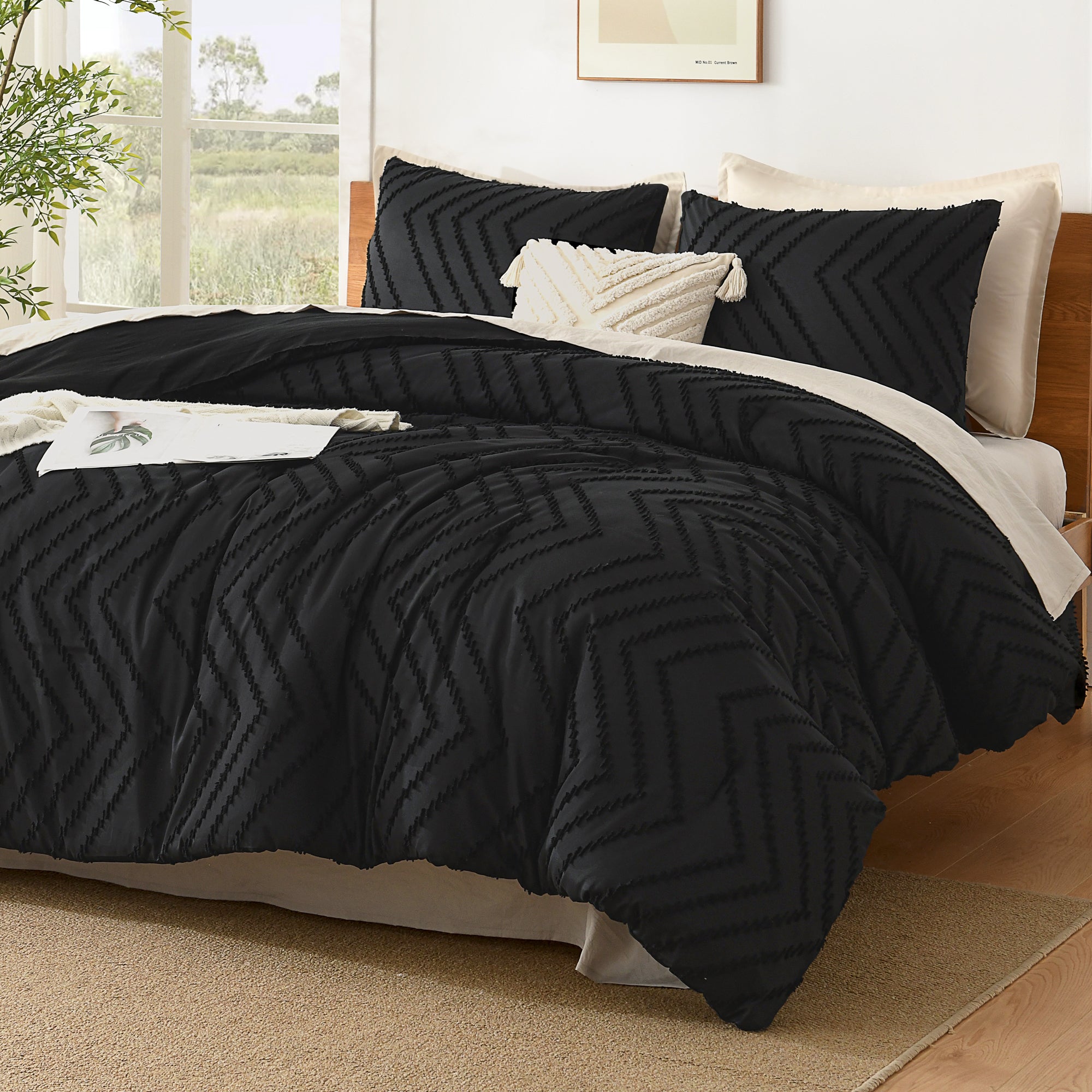 Cozy Bedding 3 Pieces Chevron Comforter Set - LITANIKA