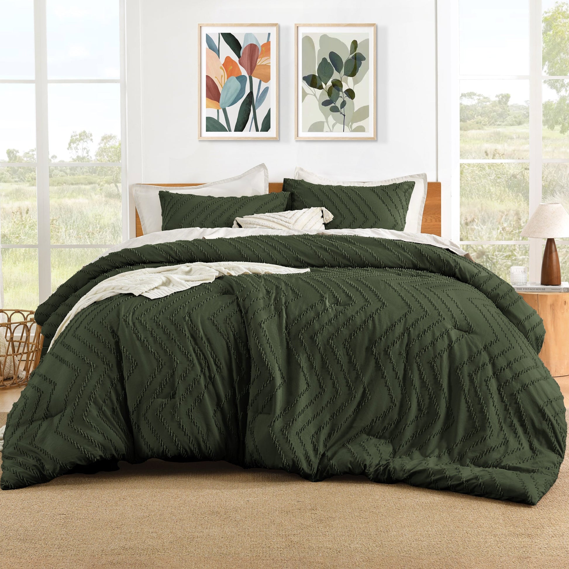 Cozy Bedding 3 Pieces Chevron Comforter Set - LITANIKA