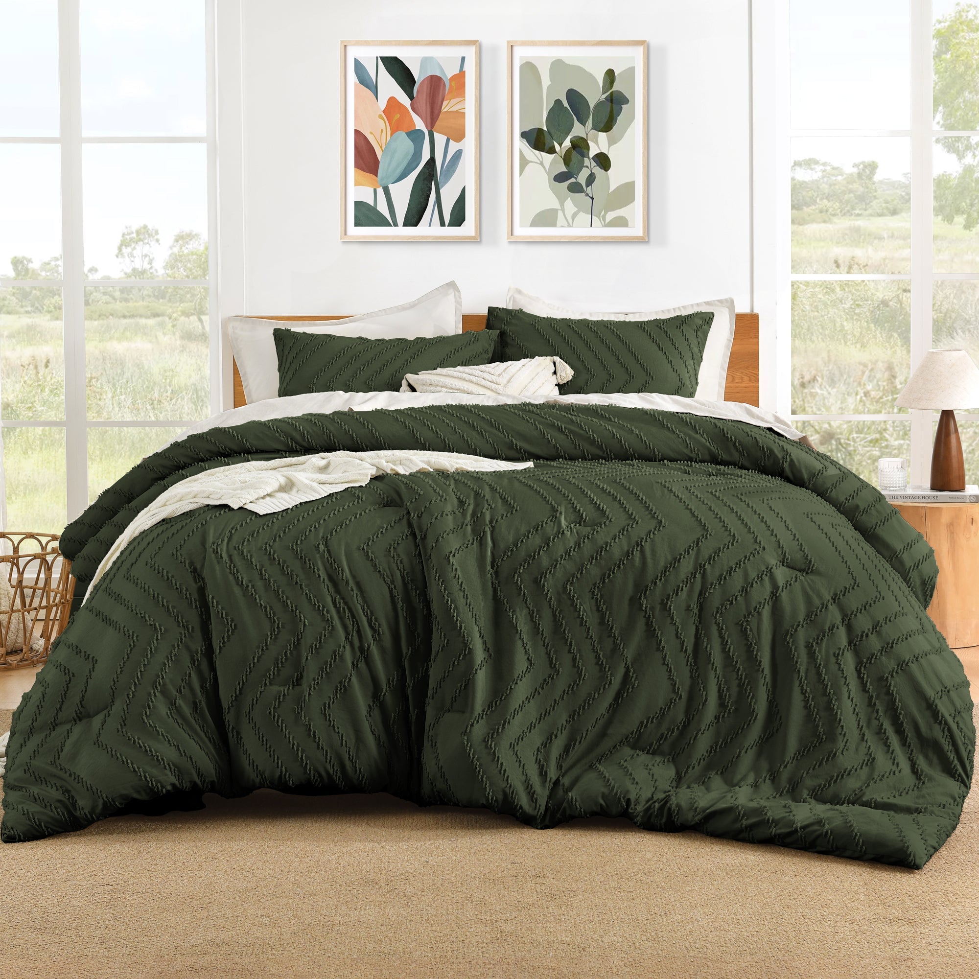 Cozy Bedding 3 Pieces Chevron Comforter Set - LITANIKA