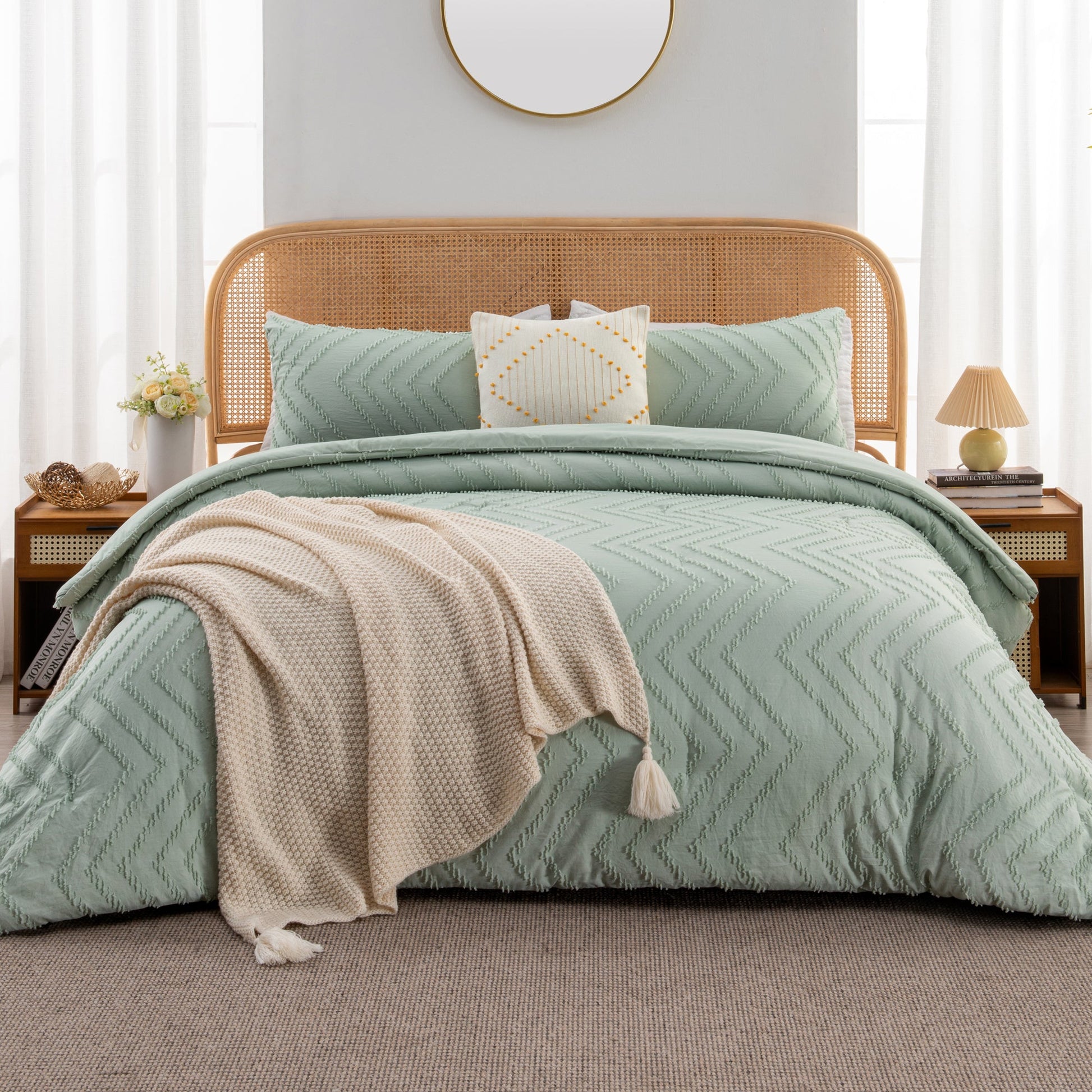 Cozy Bedding 3 Pieces Chevron Comforter Set - LITANIKA