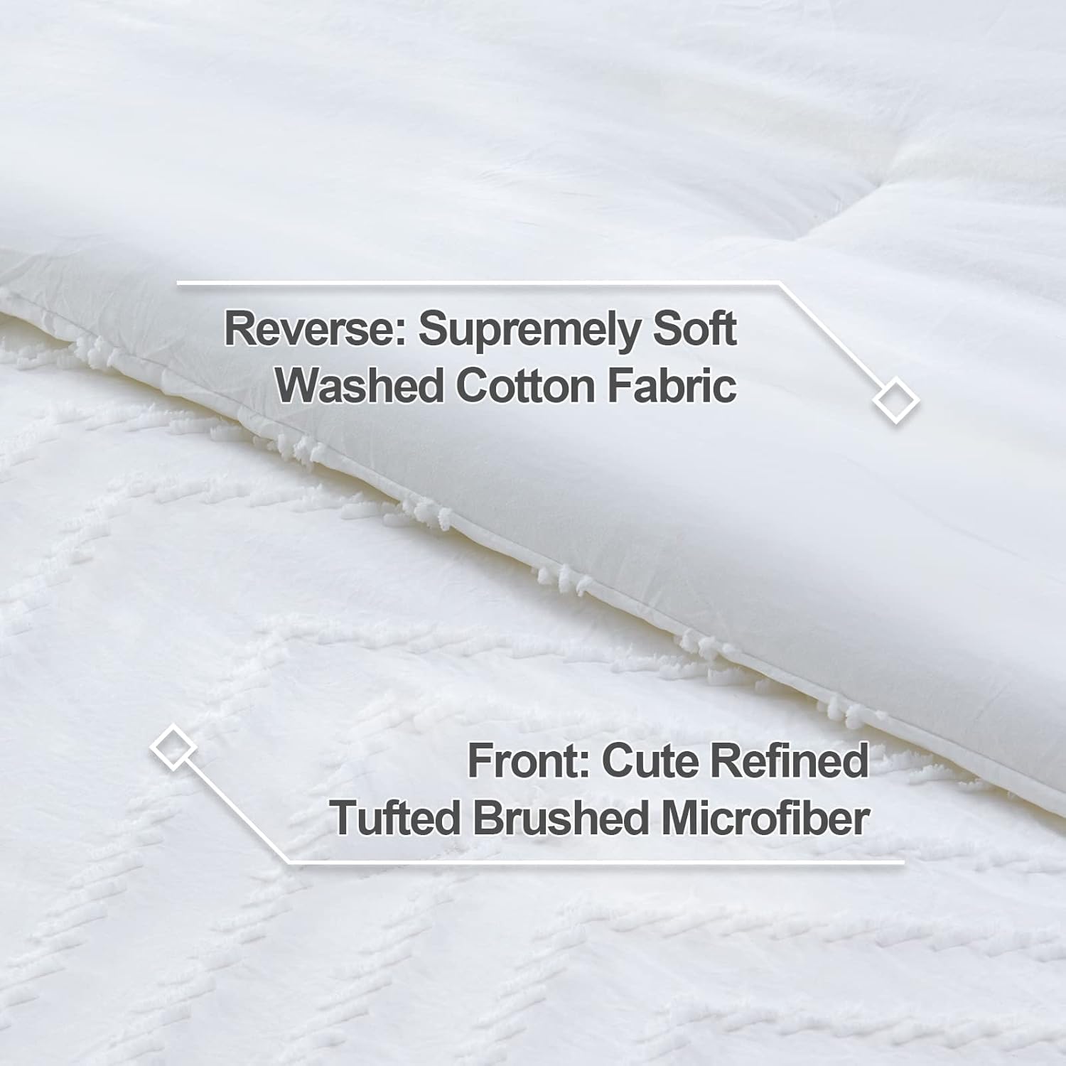 Litanika cozy bedding 3-piece chevron comforter set with matching pillow shams, soft and stylish for a comfortable bedroom.