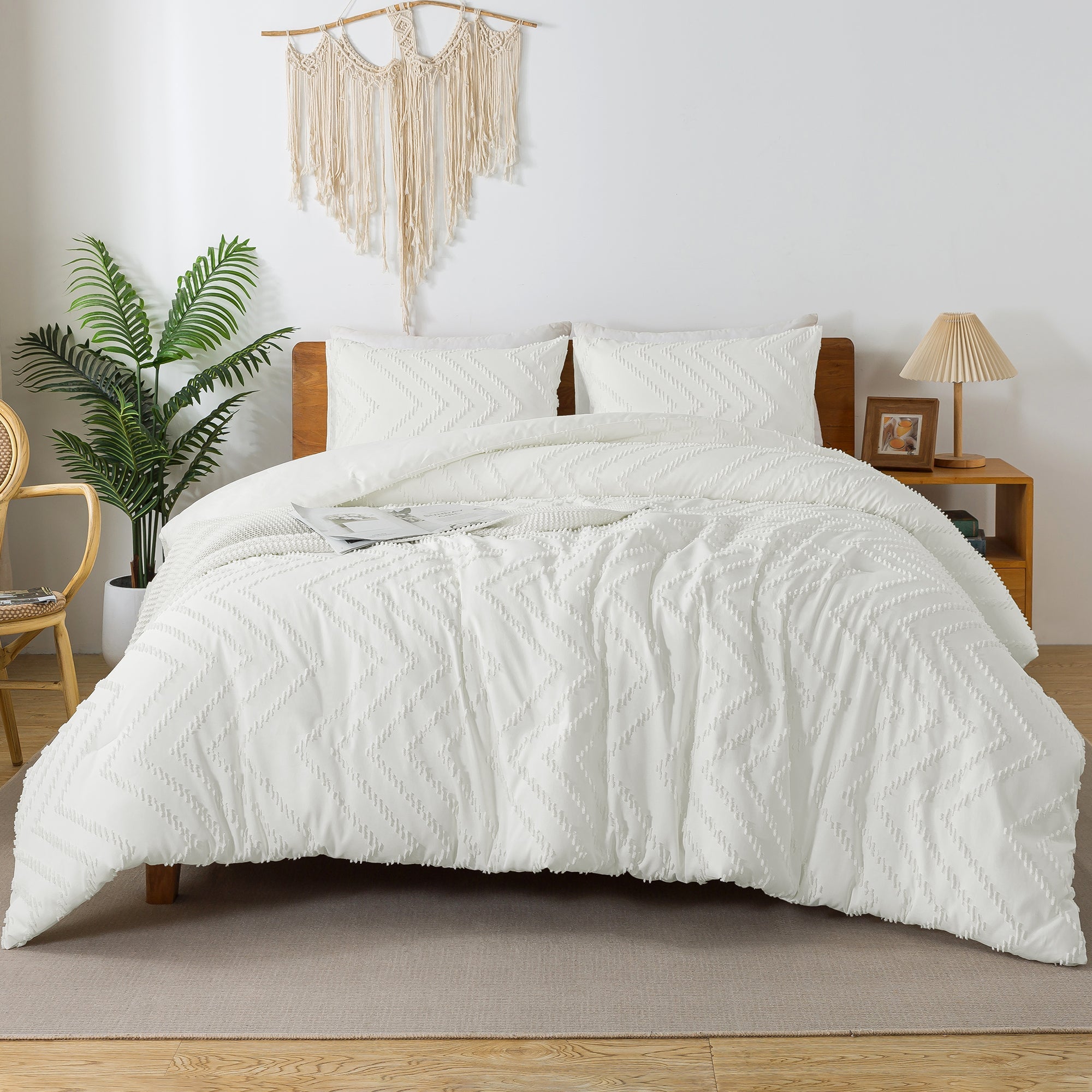 Cozy Bedding 3 Pieces Chevron Comforter Set - LITANIKA