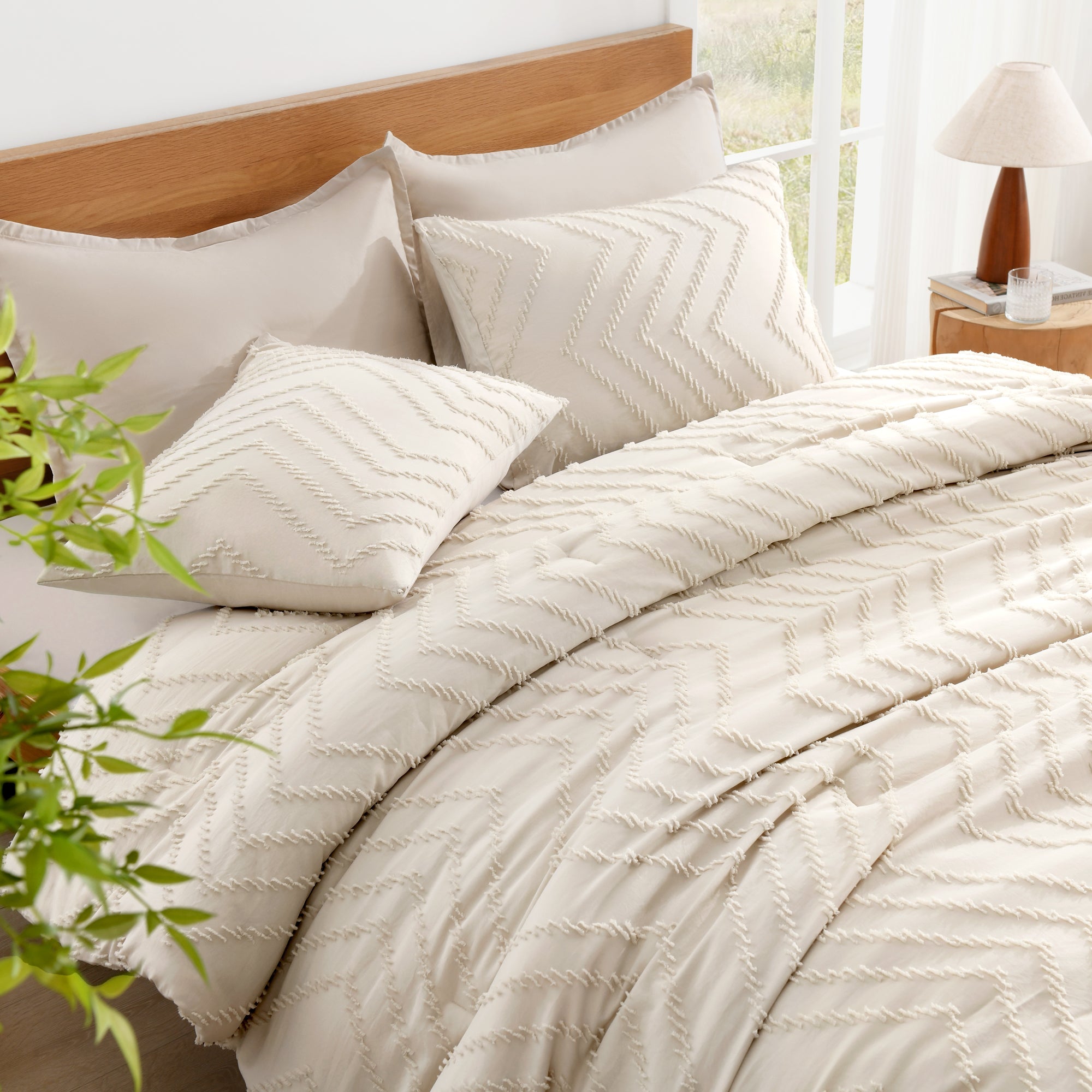 Cozy Bedding 3 Pieces Chevron Comforter Set - LITANIKA