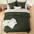 Cozy Bedding 3 Pieces Chevron Comforter Set - LITANIKA