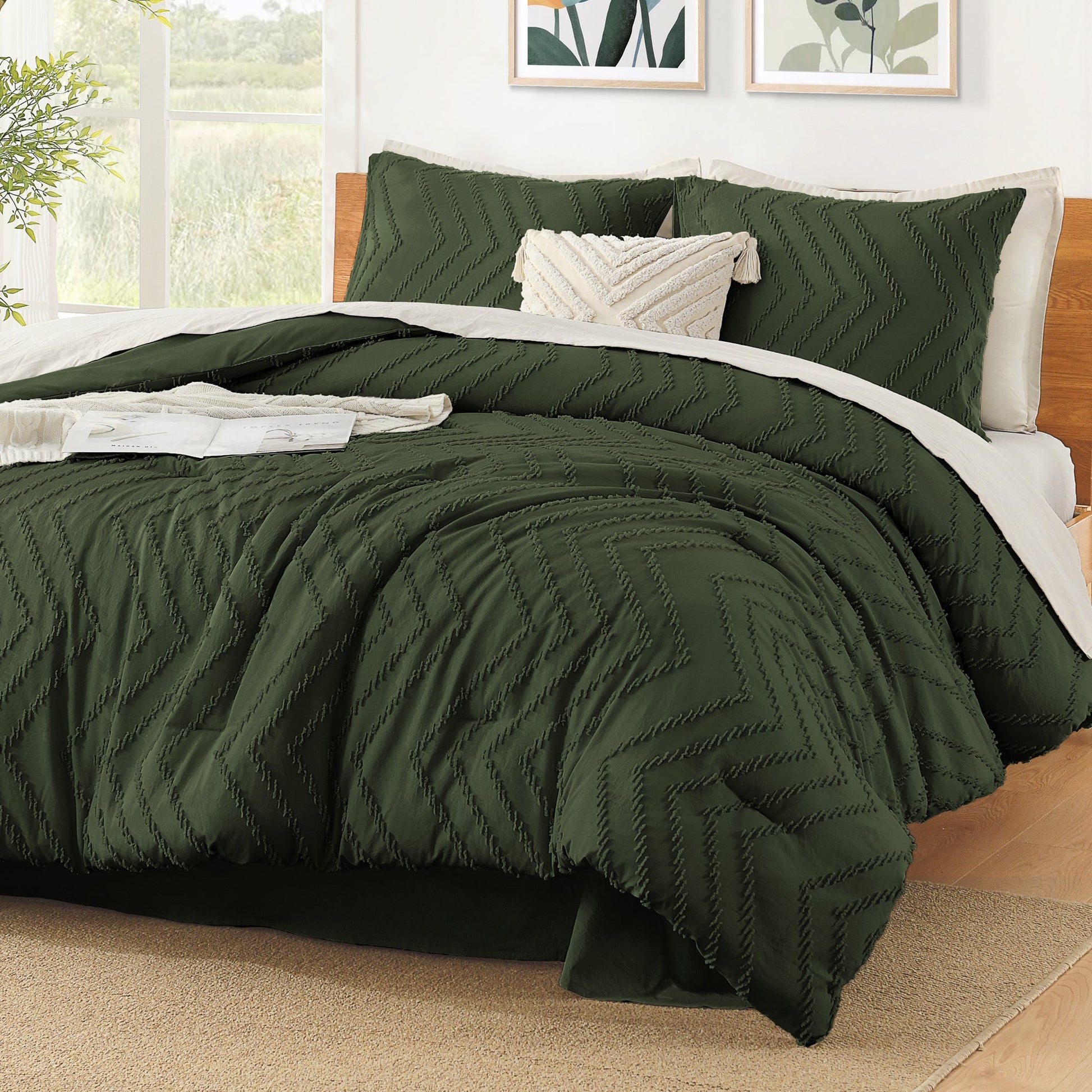 Cozy Bedding 3 Pieces Chevron Comforter Set - LITANIKA