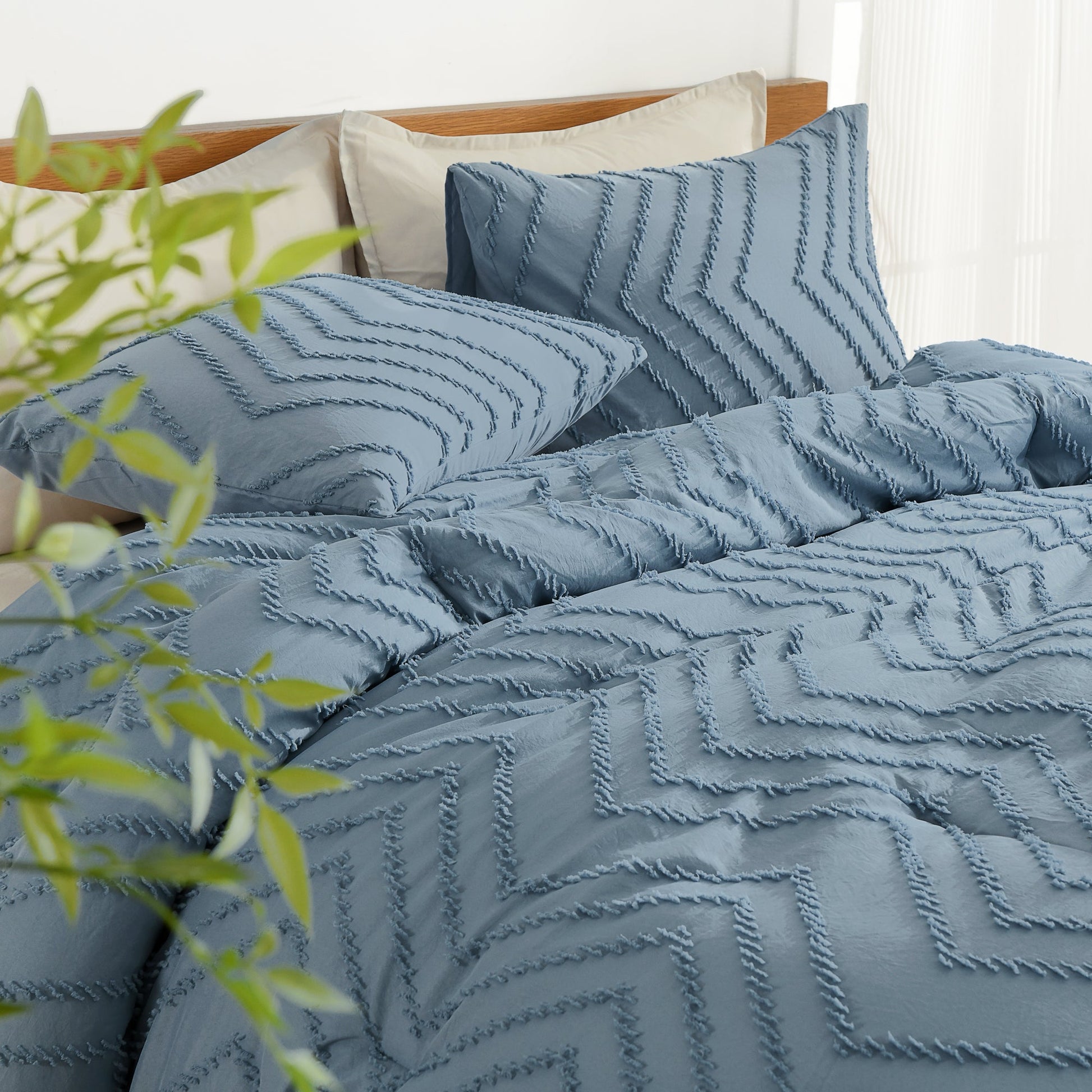 Cozy Bedding 3 Pieces Chevron Comforter Set - LITANIKA
