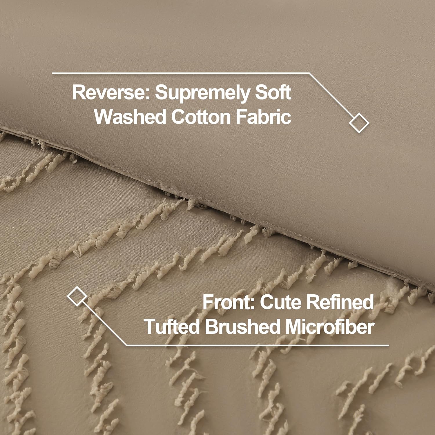 Litanika Cozy Bedding 3-piece chevron comforter set with matching pillow shams, soft and stylish for a comfortable bedroom look.