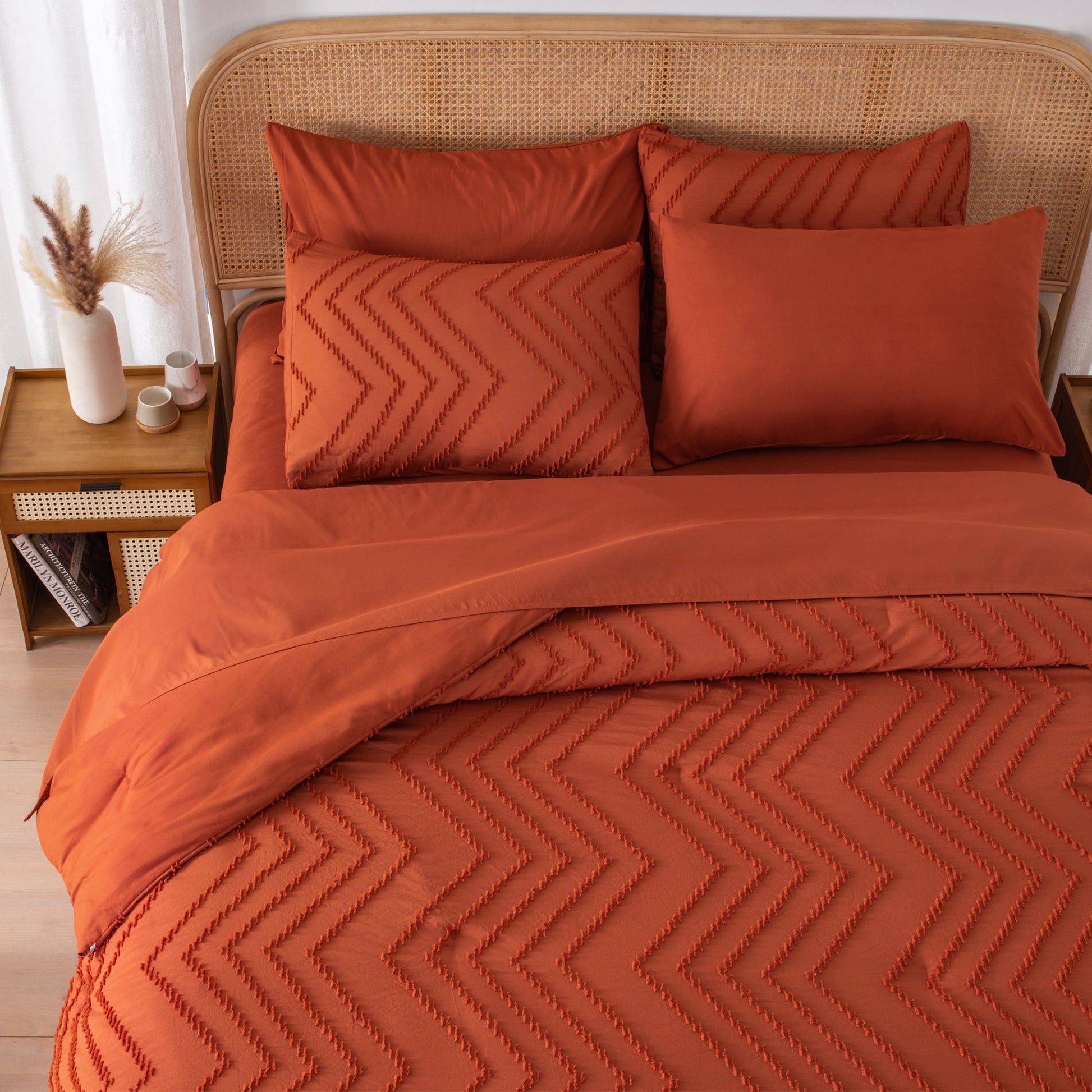 Cozy Bedding 7 Pieces Chevron Comforter Set - LITANIKA