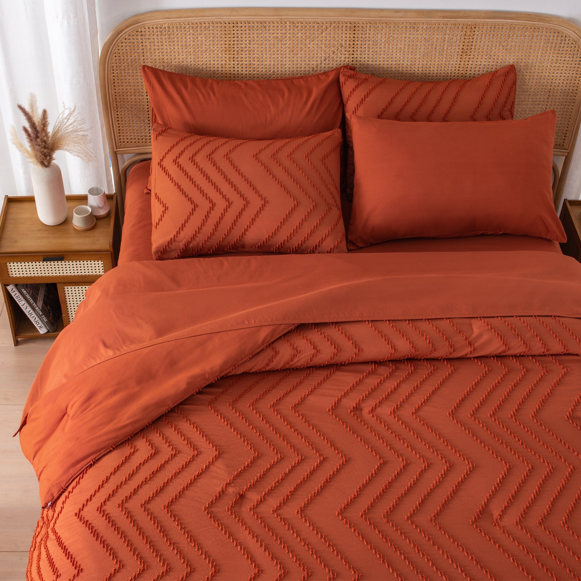 Cozy Bedding 7 Pieces Chevron Comforter Set - LITANIKA
