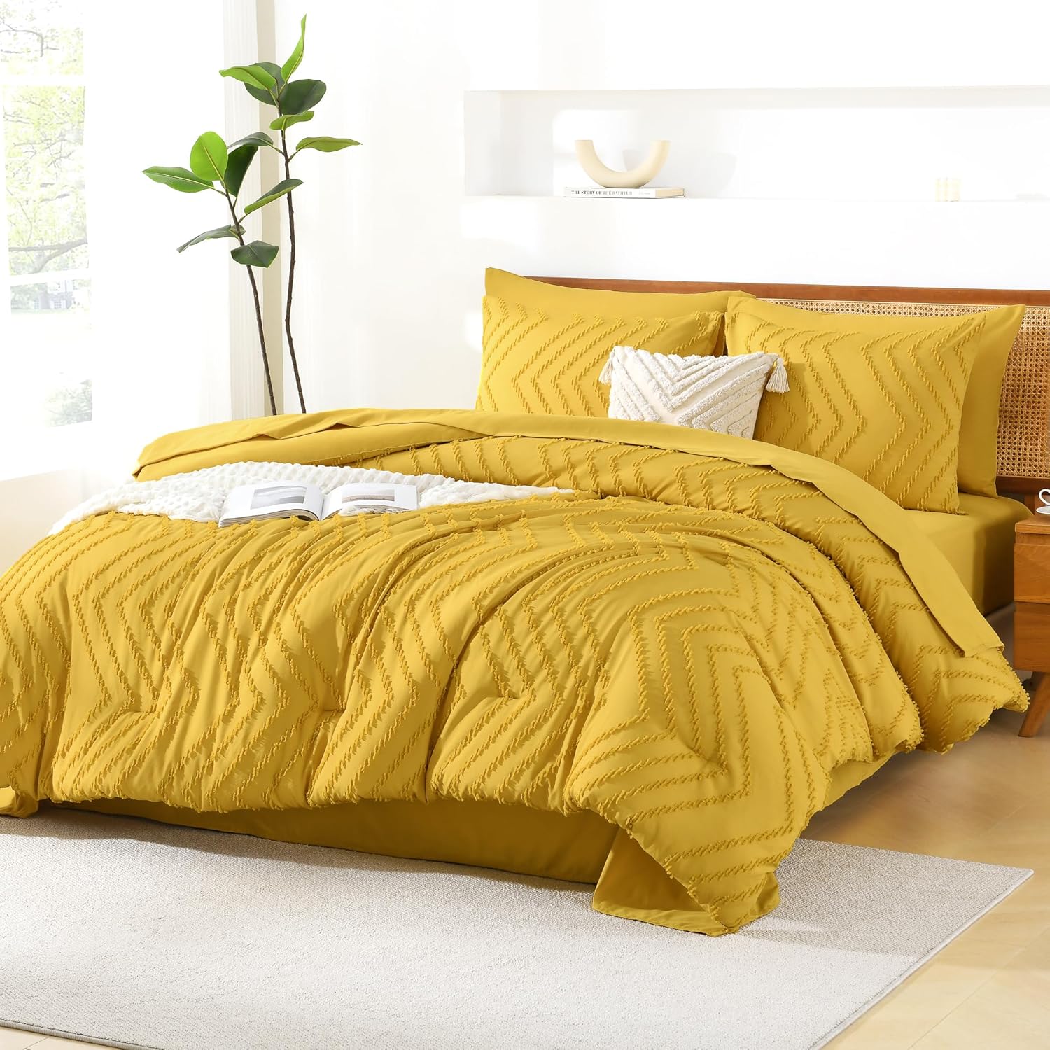 Cozy Bedding 7 Pieces Chevron Comforter Set - LITANIKA