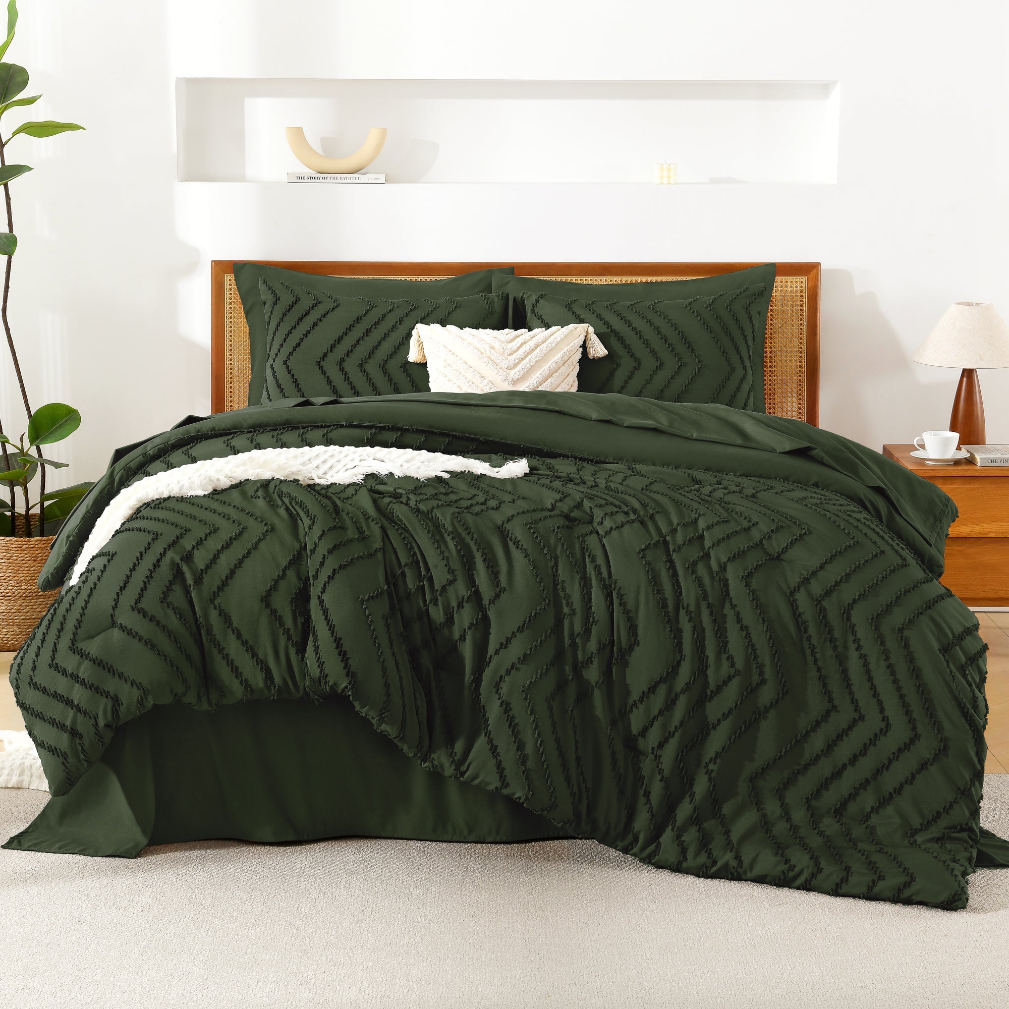 Cozy Bedding 7 Pieces Chevron Comforter Set - LITANIKA