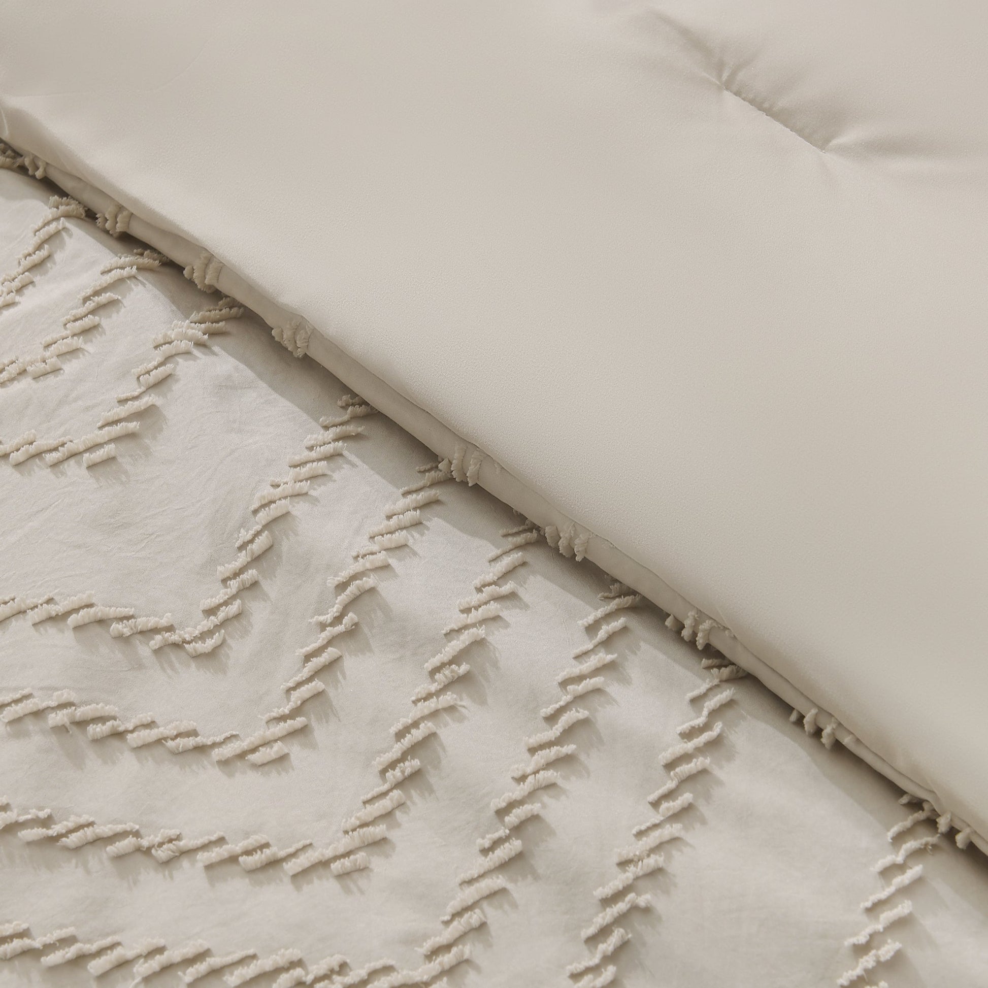 Cozy Bedding 7 Pieces Chevron Comforter Set - LITANIKA