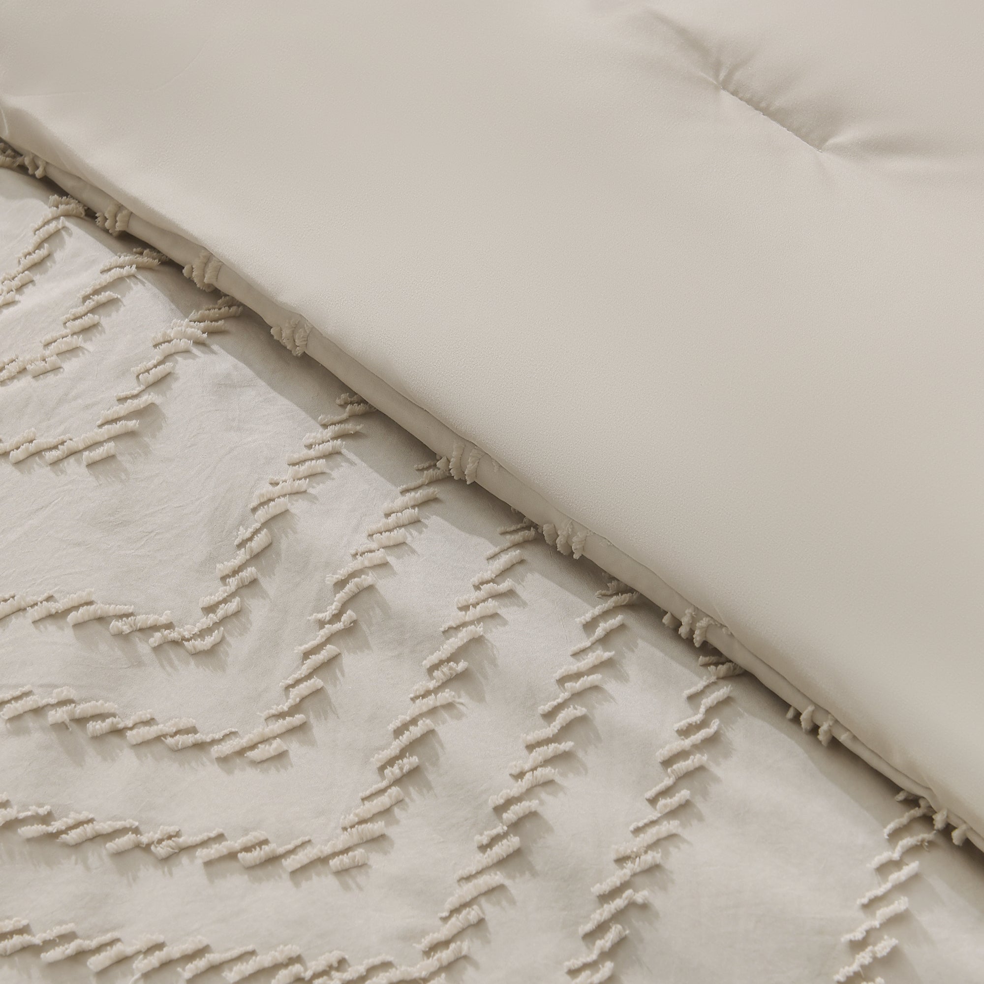 Cozy Bedding 7 Pieces Chevron Comforter Set - LITANIKA