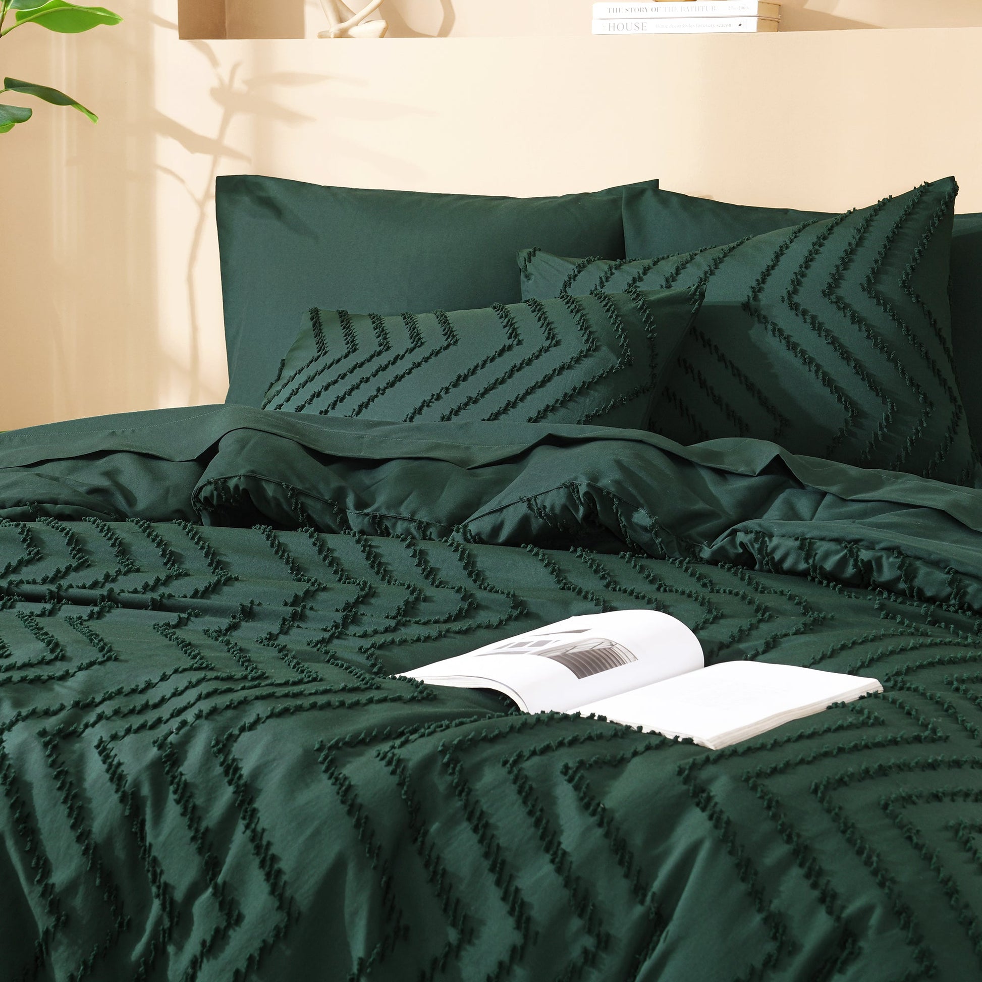 Cozy Bedding 7 Pieces Chevron Comforter Set - LITANIKA