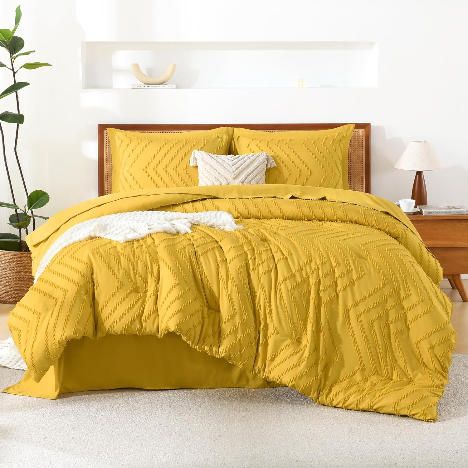 Cozy Bedding 7 Pieces Chevron Comforter Set - LITANIKA