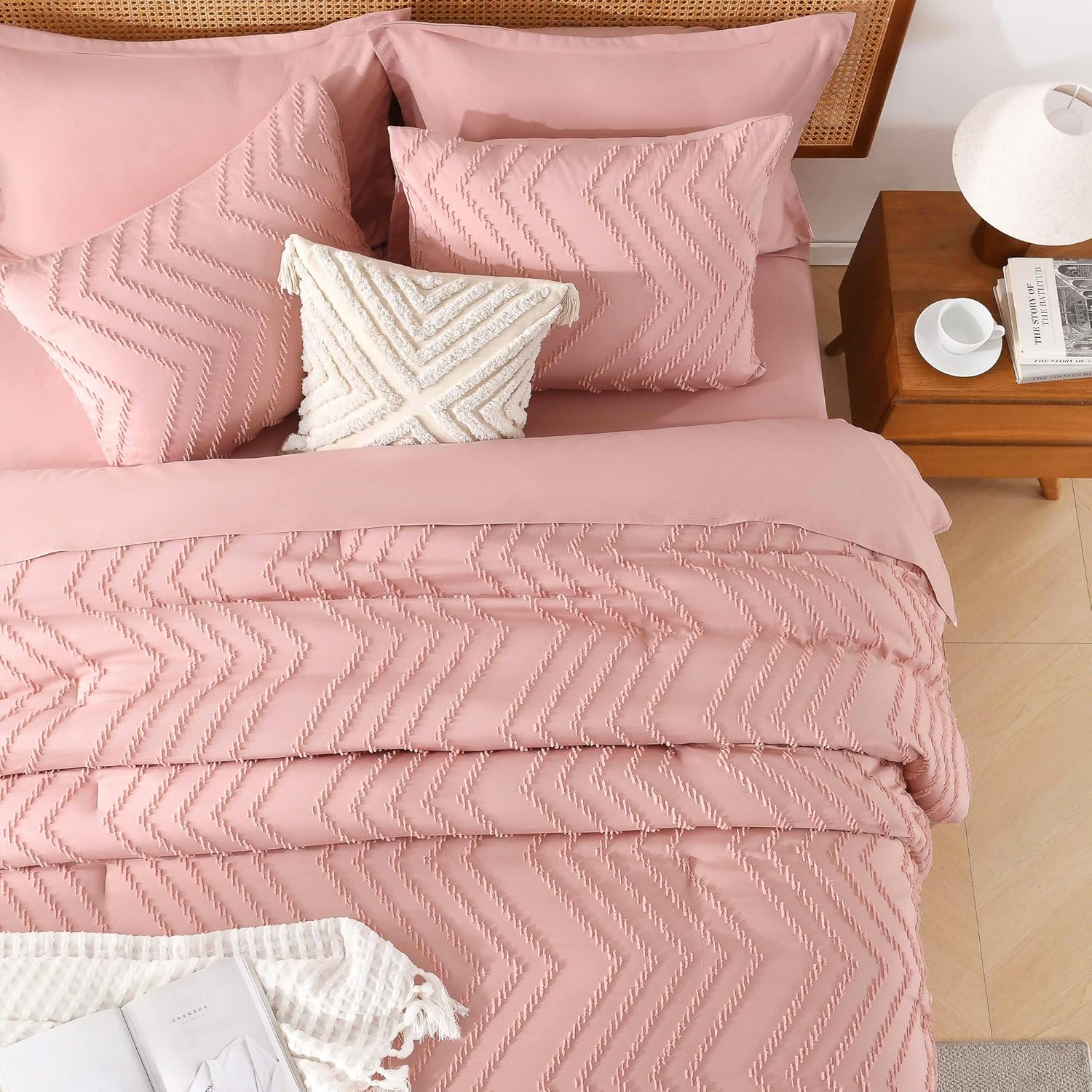 Cozy Bedding 7 Pieces Chevron Comforter Set - LITANIKA