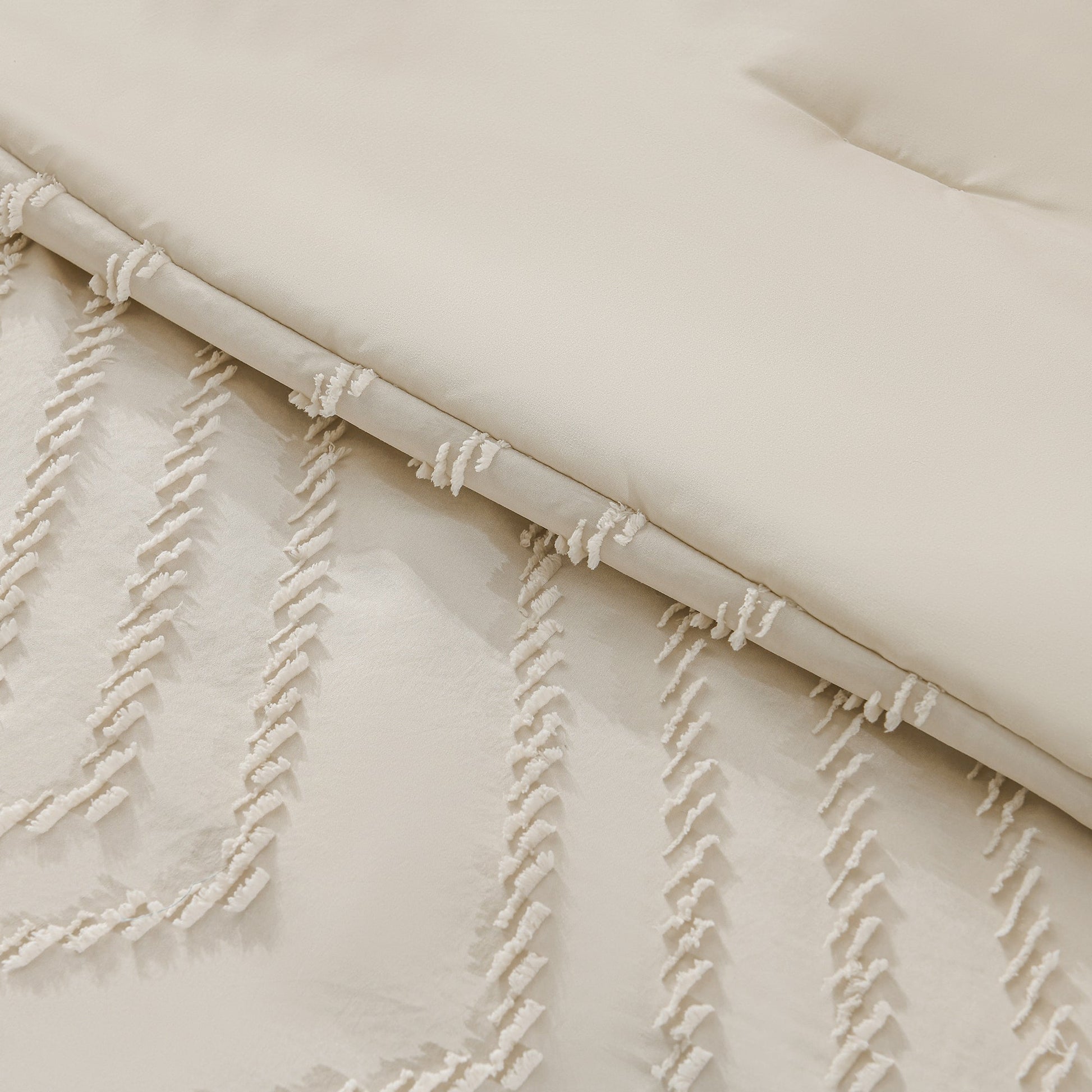Cozy Bedding 7 Pieces Chevron Comforter Set - LITANIKA
