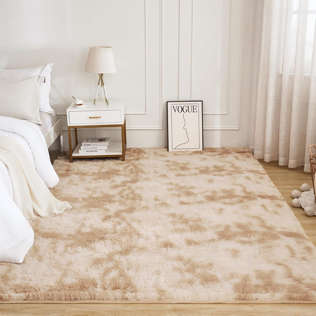 Litanika Shag Area Rug Living Room Bedroom Tie-Dyed High Pile Playroom Dorm