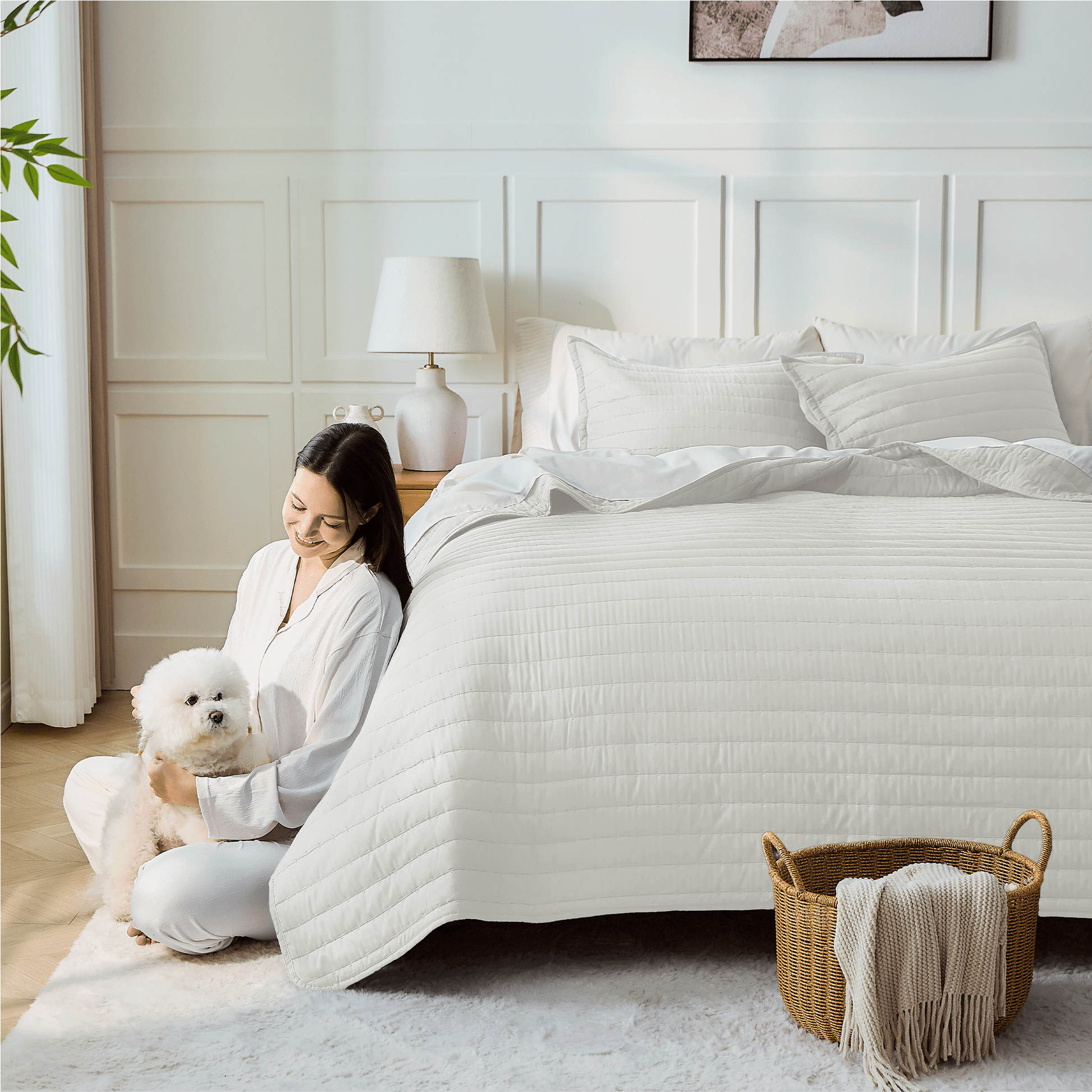 Lightweight Quilted Bedspread & Coverlet 3 Pieces Quilt Set - LITANIKA