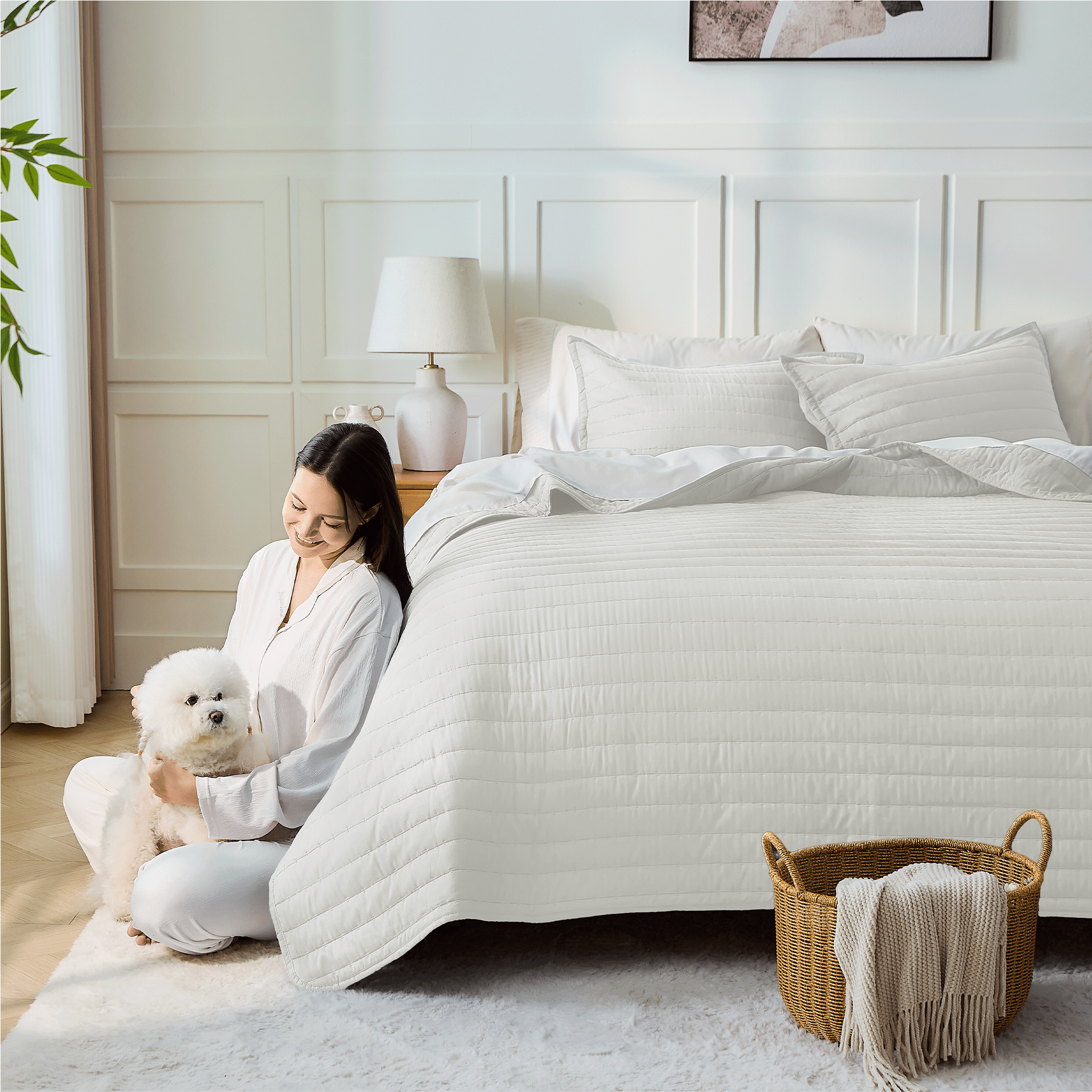 Lightweight Quilted Bedspread & Coverlet 3 Pieces Quilt Set - LITANIKA