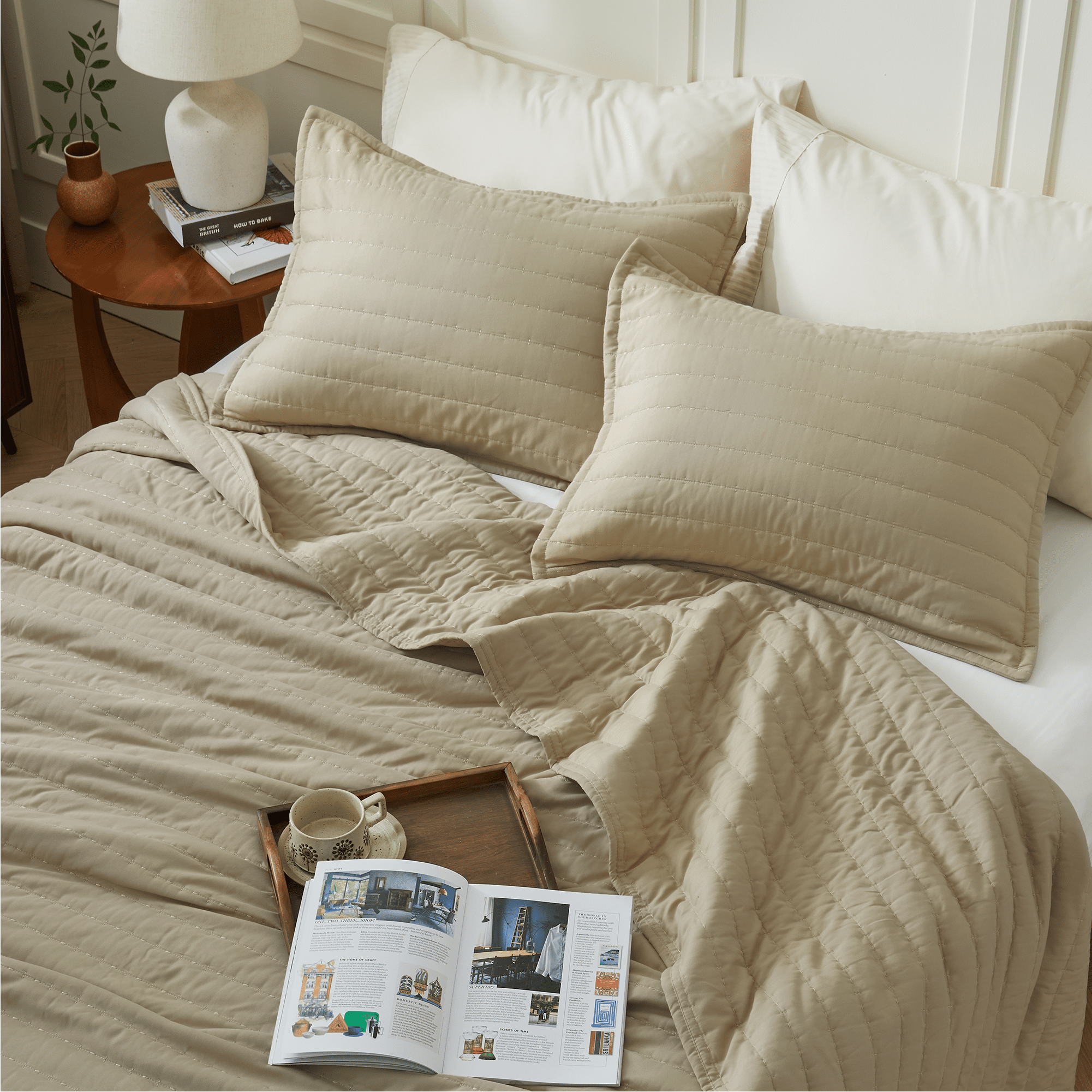 Lightweight Quilted Bedspread & Coverlet 3 Pieces Quilt Set - LITANIKA