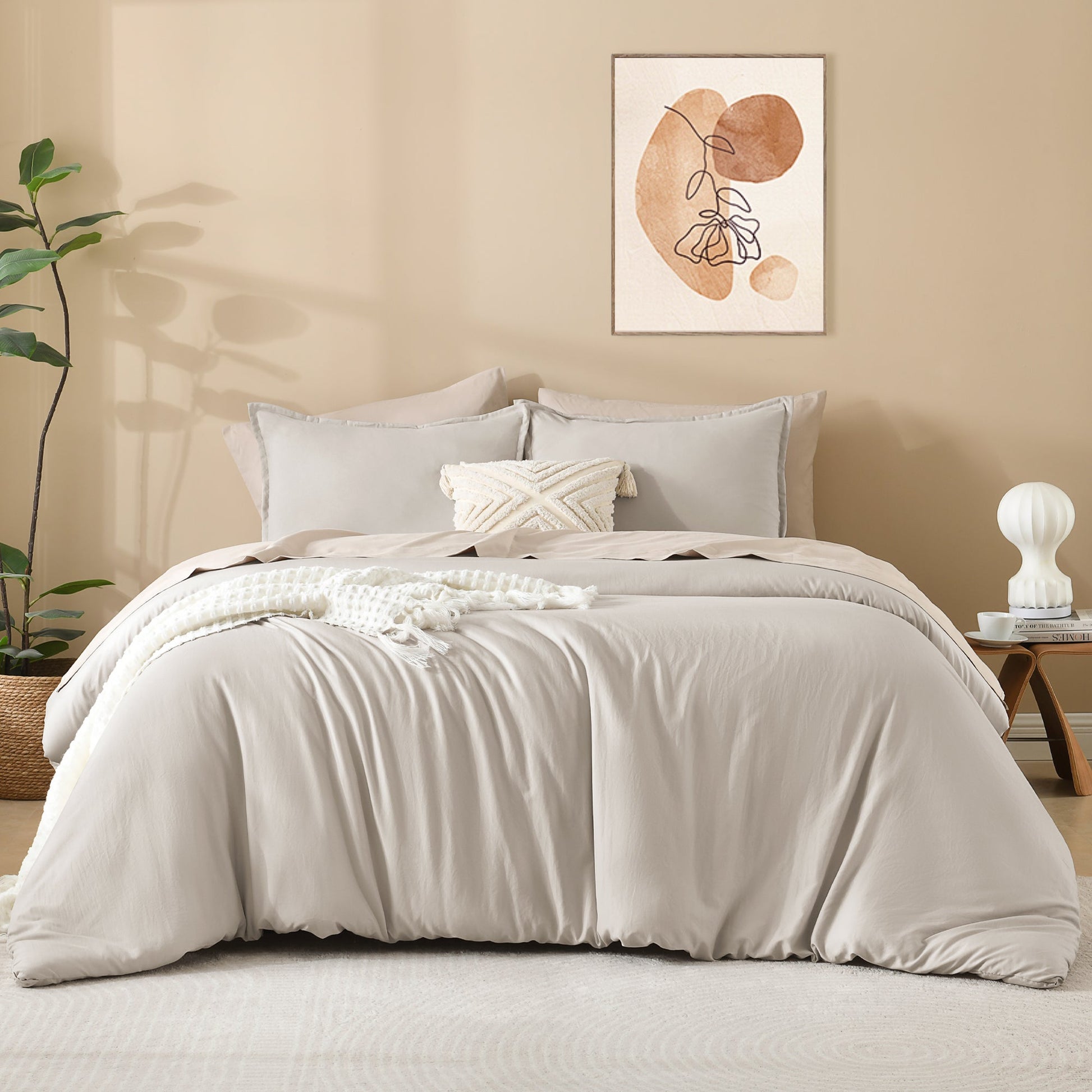 Lightweight Solid Down Alternative 3 Pieces Comforters Sets - LITANIKA