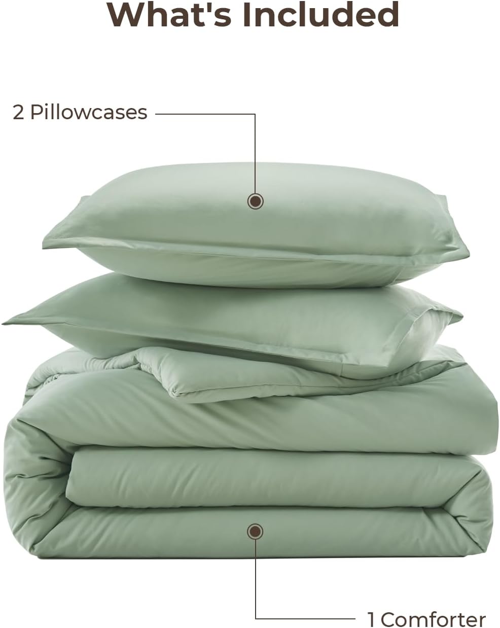 Litanika lightweight solid down alternative 3-piece comforter bedding set with matching pillow shams.